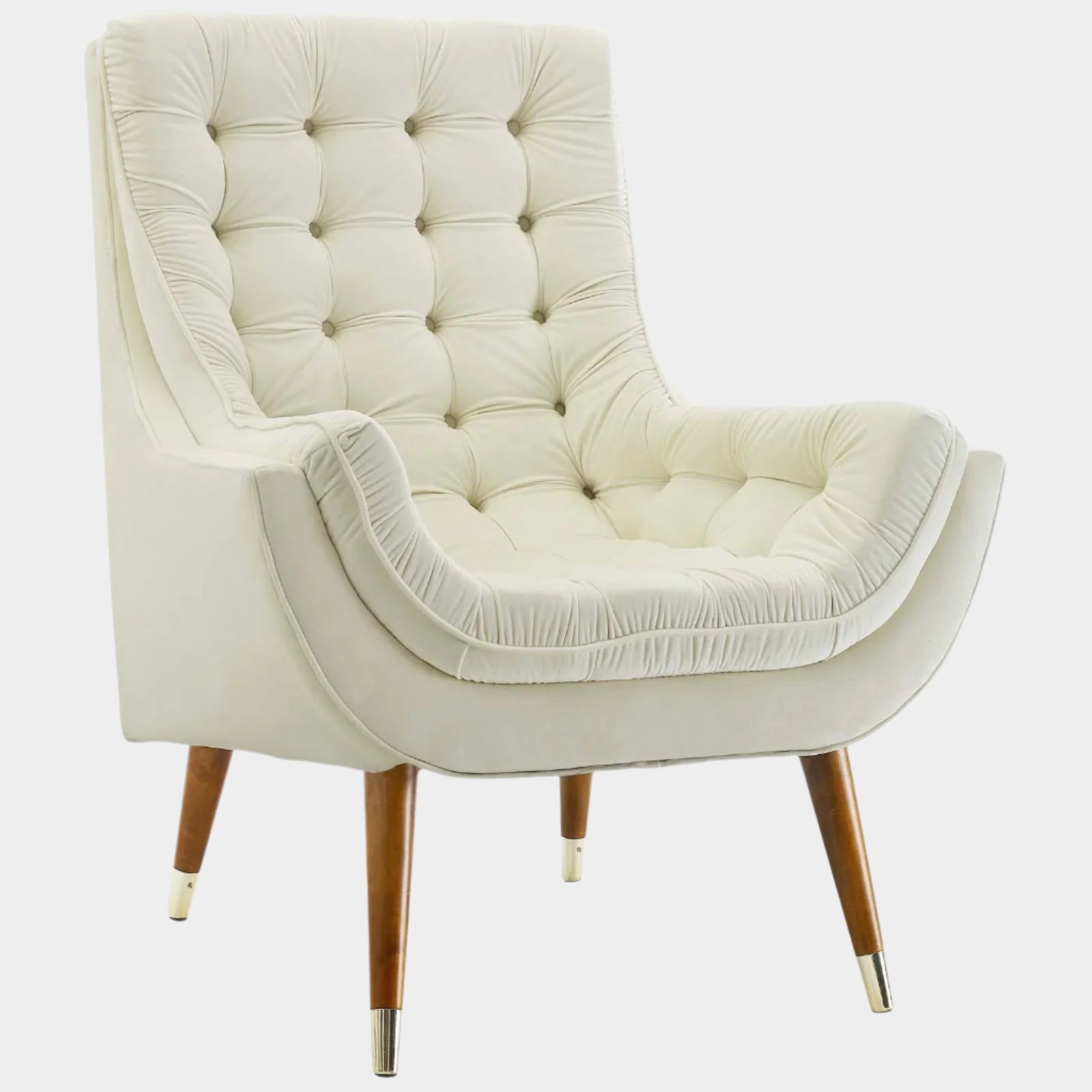 Suggest Button Tufted Performance Velvet Lounge Chair