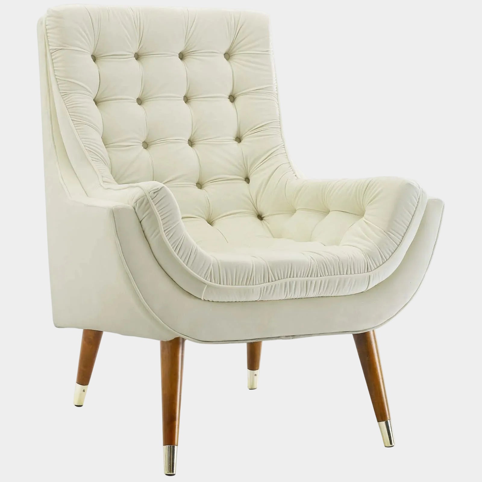 Suggest Button Tufted Performance Velvet Lounge Chair