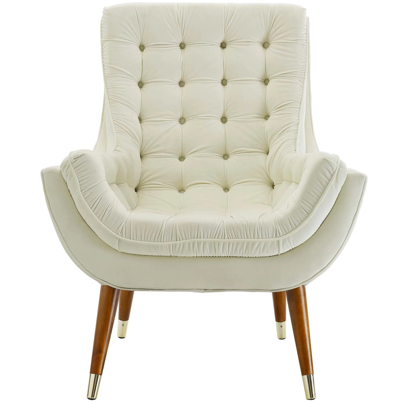 Suggest Button Tufted Performance Velvet Lounge Chair