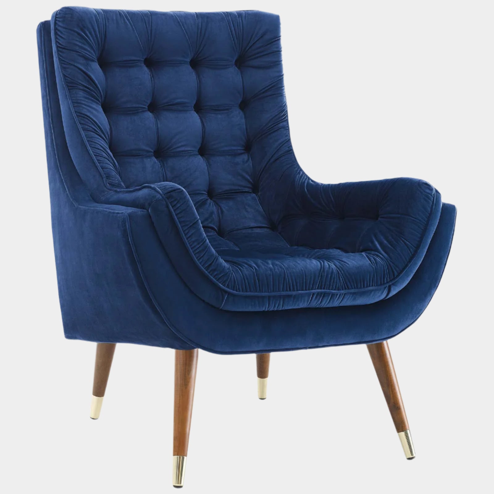 Suggest Button Tufted Performance Velvet Lounge Chair