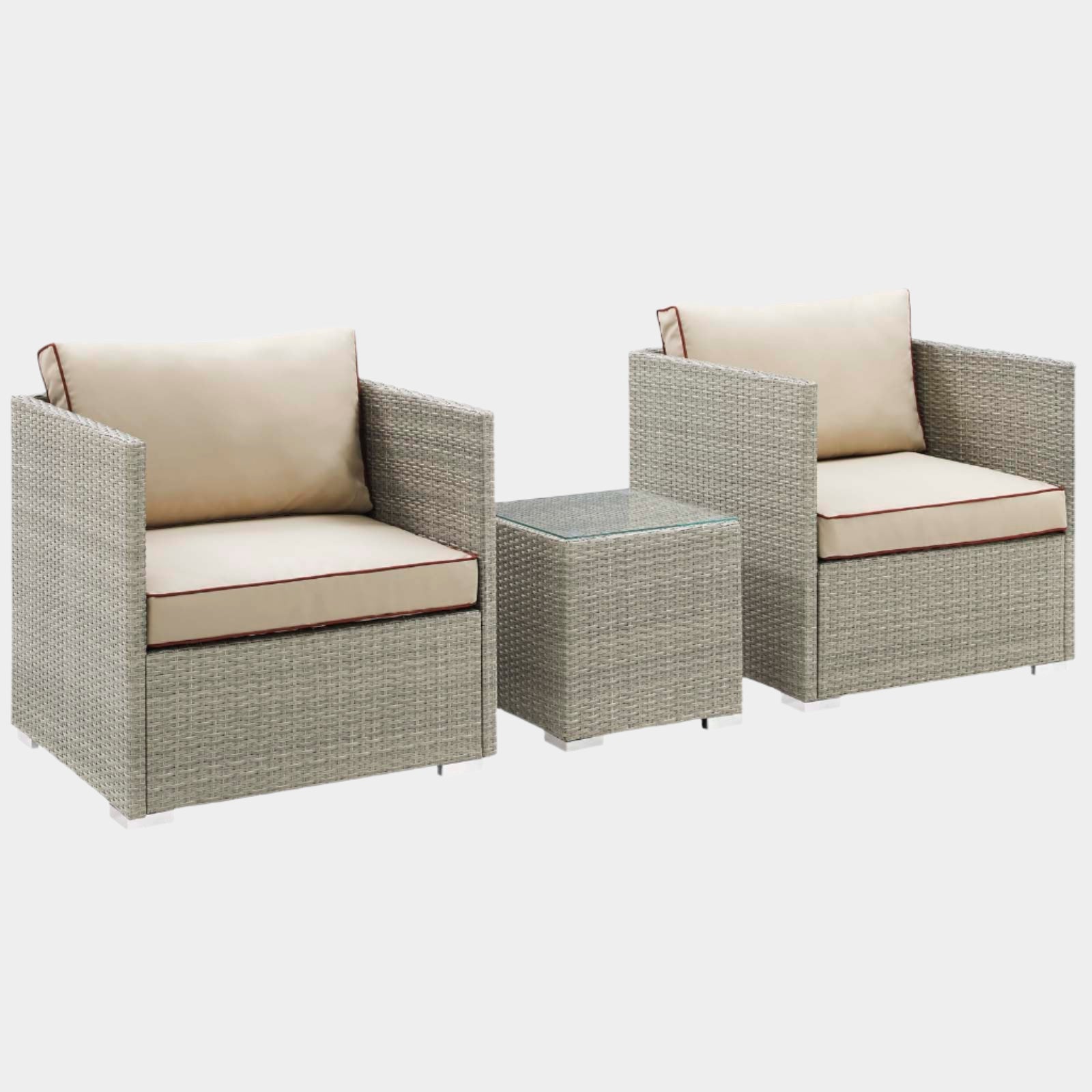 Repose 3 Piece Outdoor Patio Sectional Set