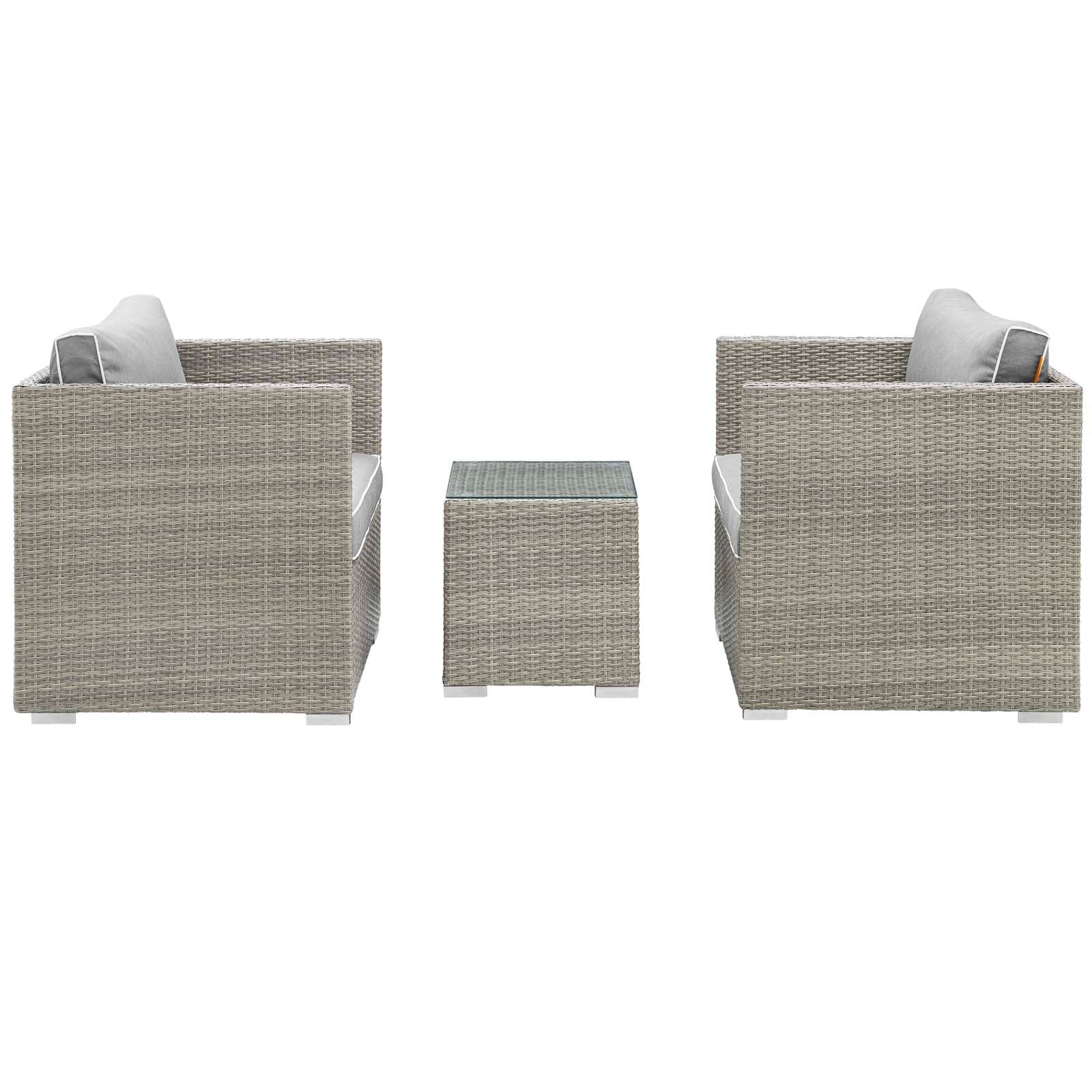 Repose 3 Piece Outdoor Patio Sectional Set