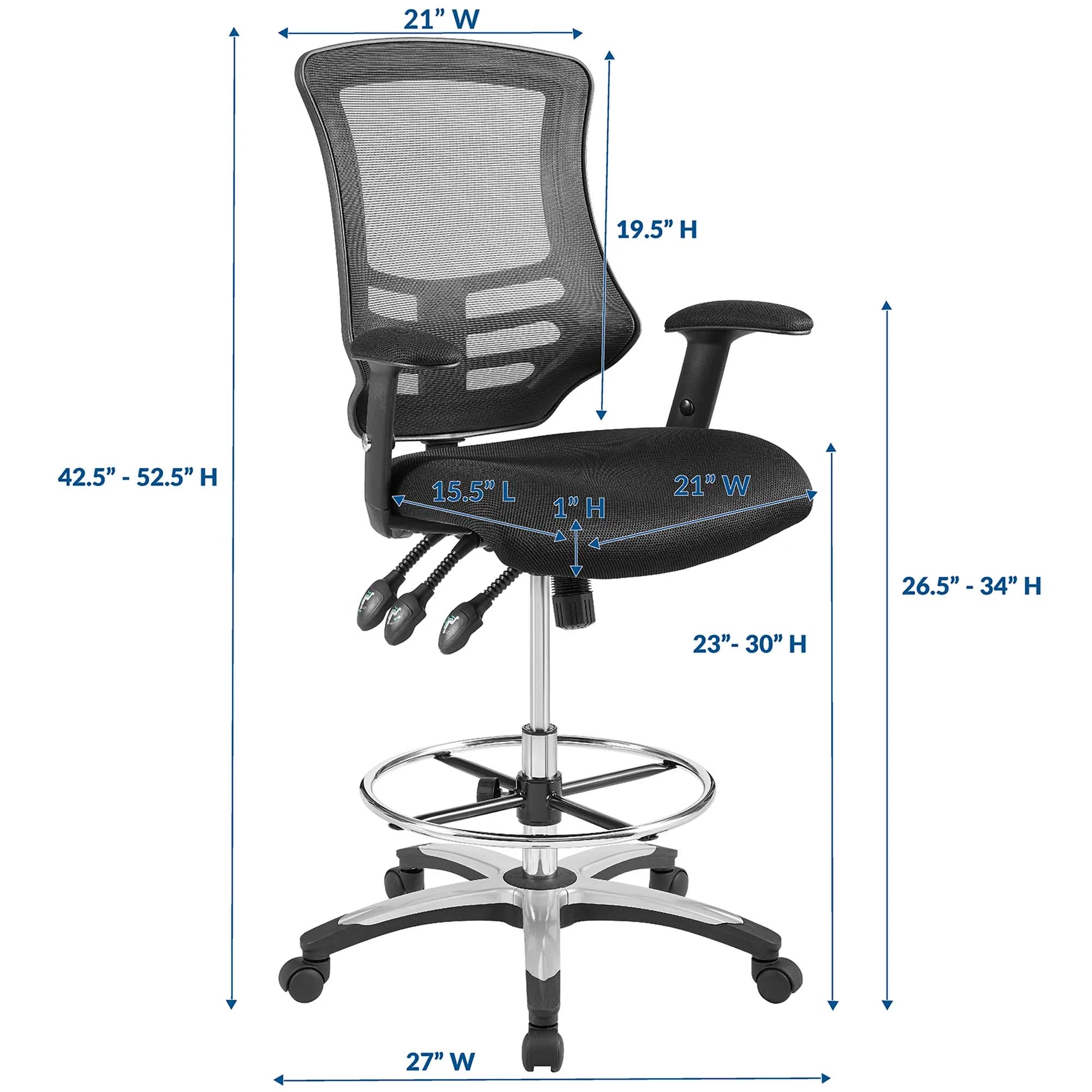 Chaise de dessin en maille calibrée