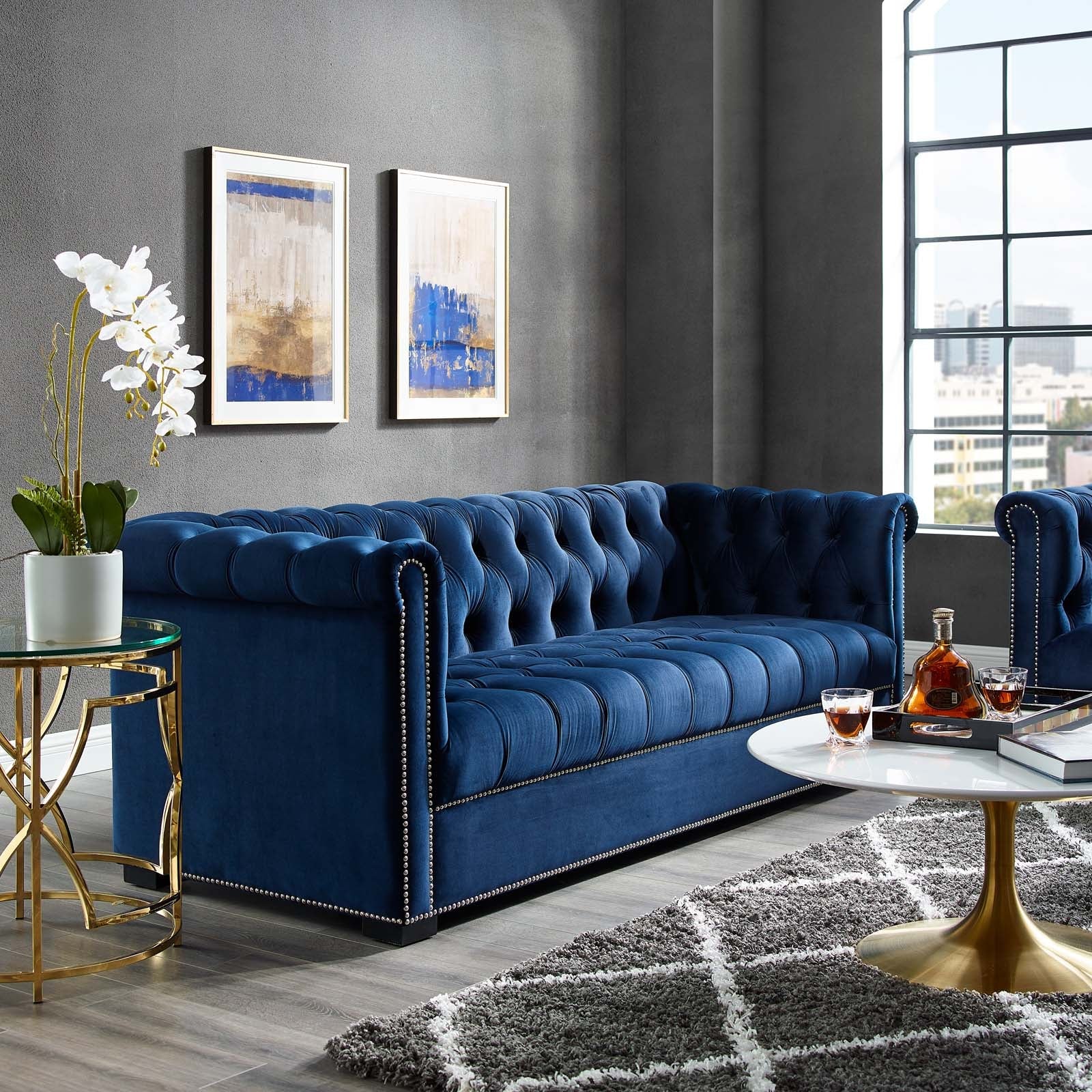 Haley Velvet Sofa