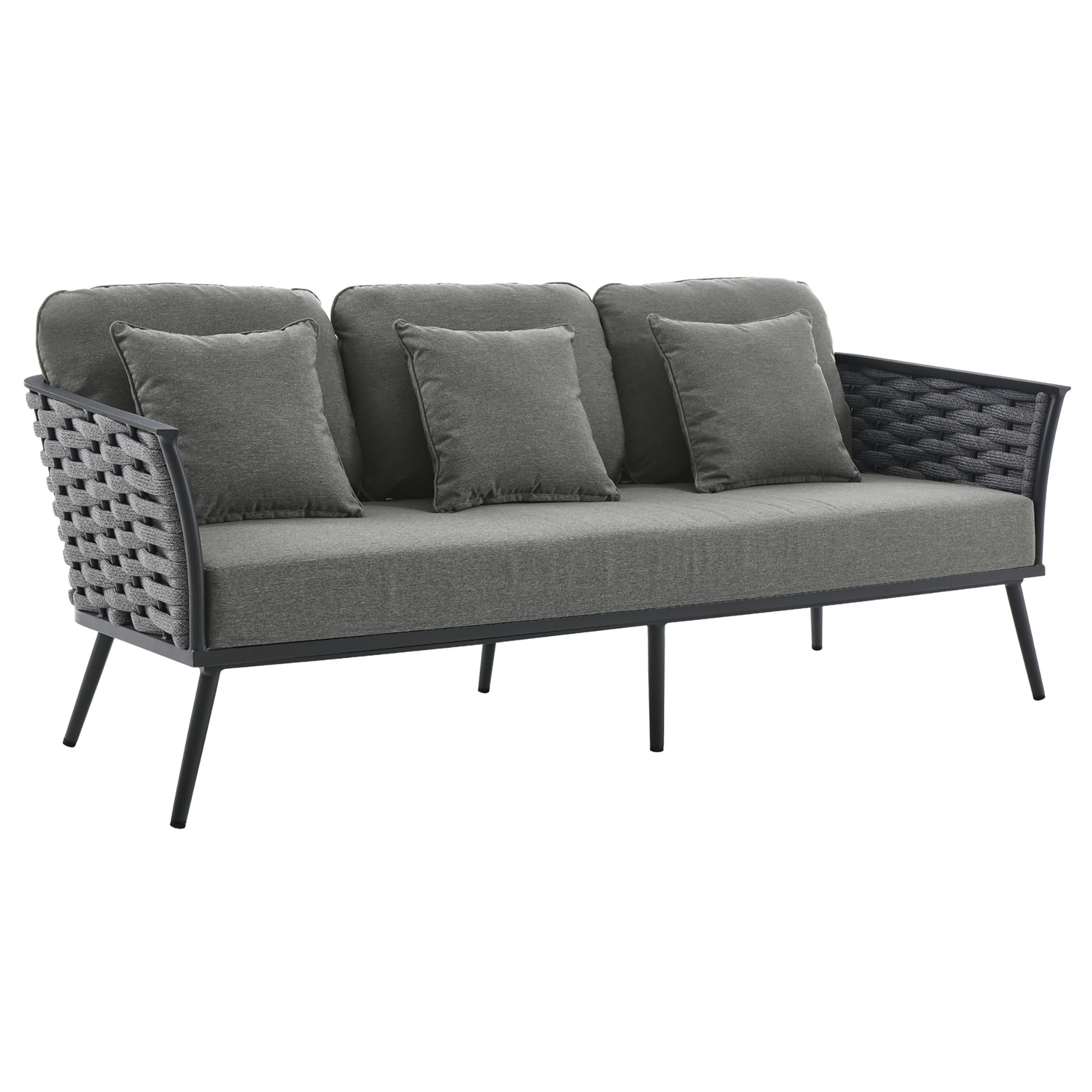 Stance 6 Piece Outdoor Patio Aluminum Sectional Sofa