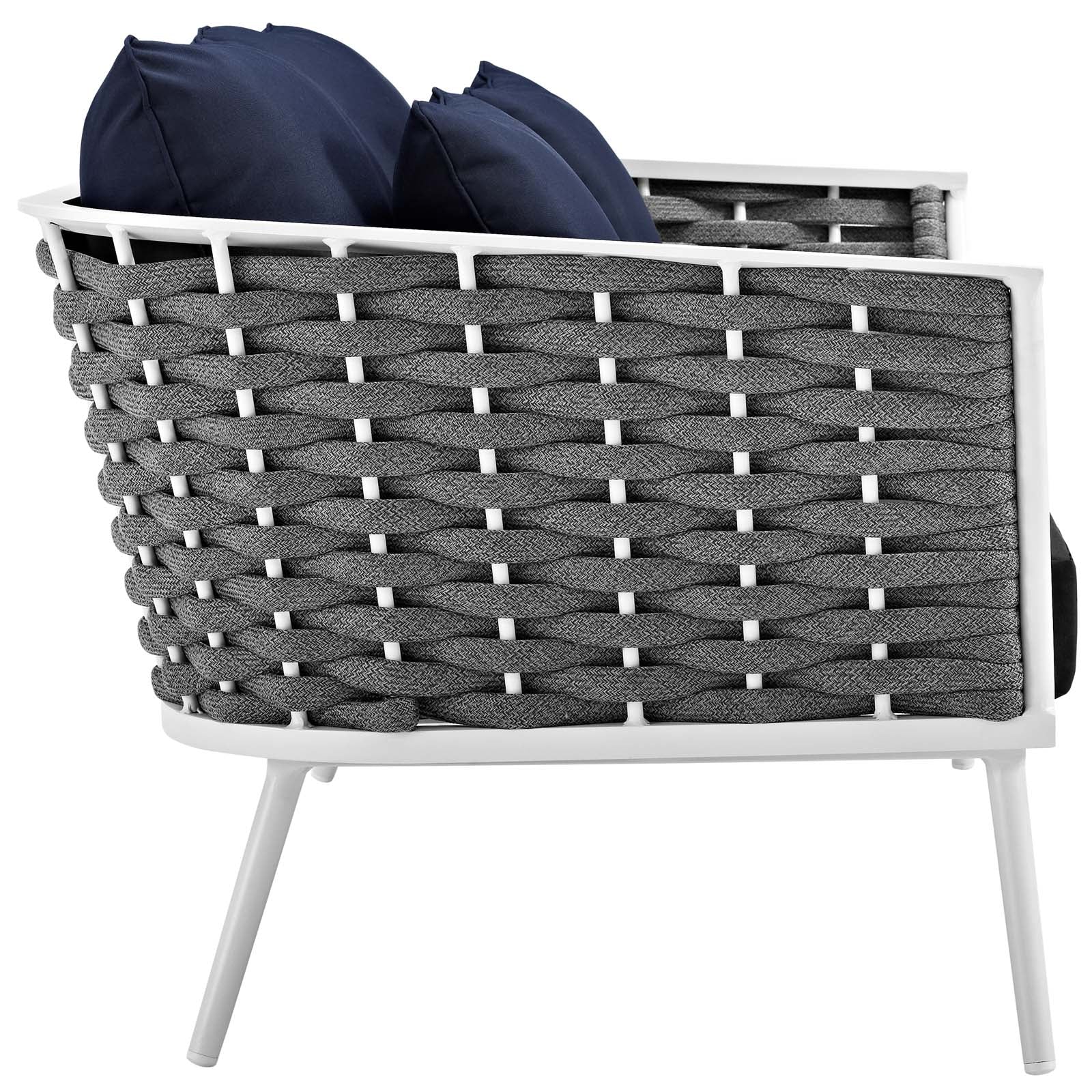 Stance 6 Piece Outdoor Patio Aluminum Sectional Sofa