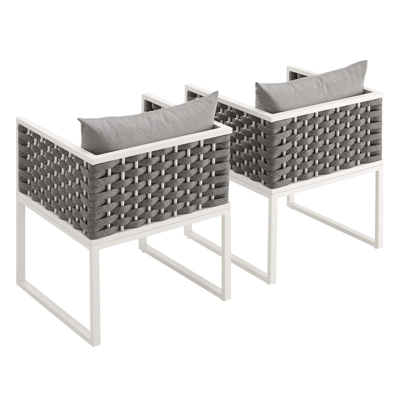 Stance Outdoor Patio Aluminum Dining Armchair Set of 2