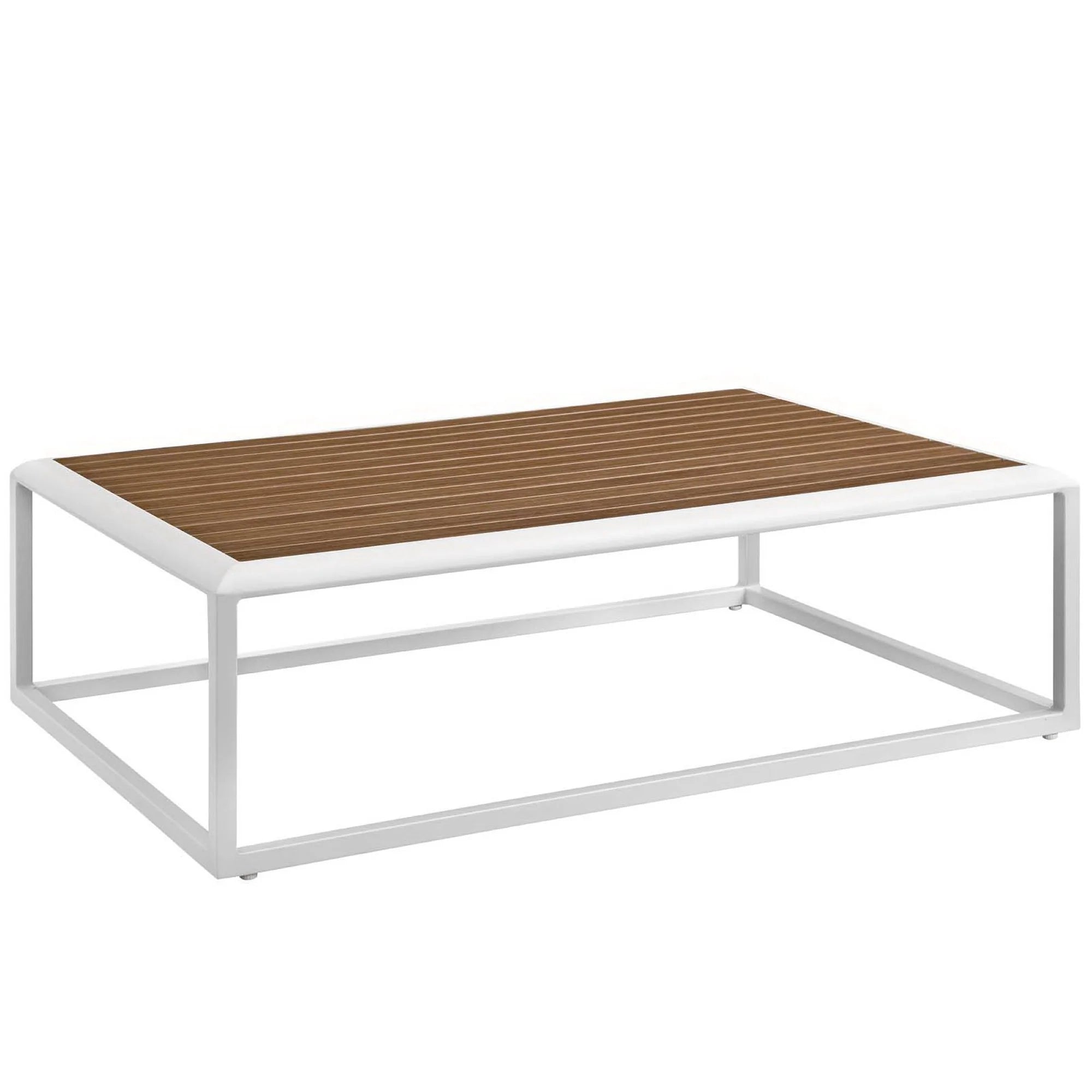 Stance 5 Piece Outdoor Aluminum Sectional Sofa Set in White Gray