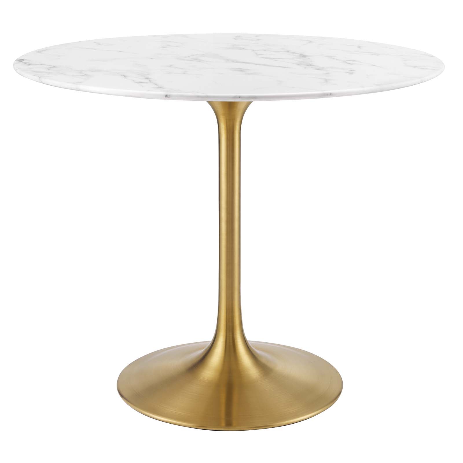 Leo Brass Faux Marble (Stone) Table