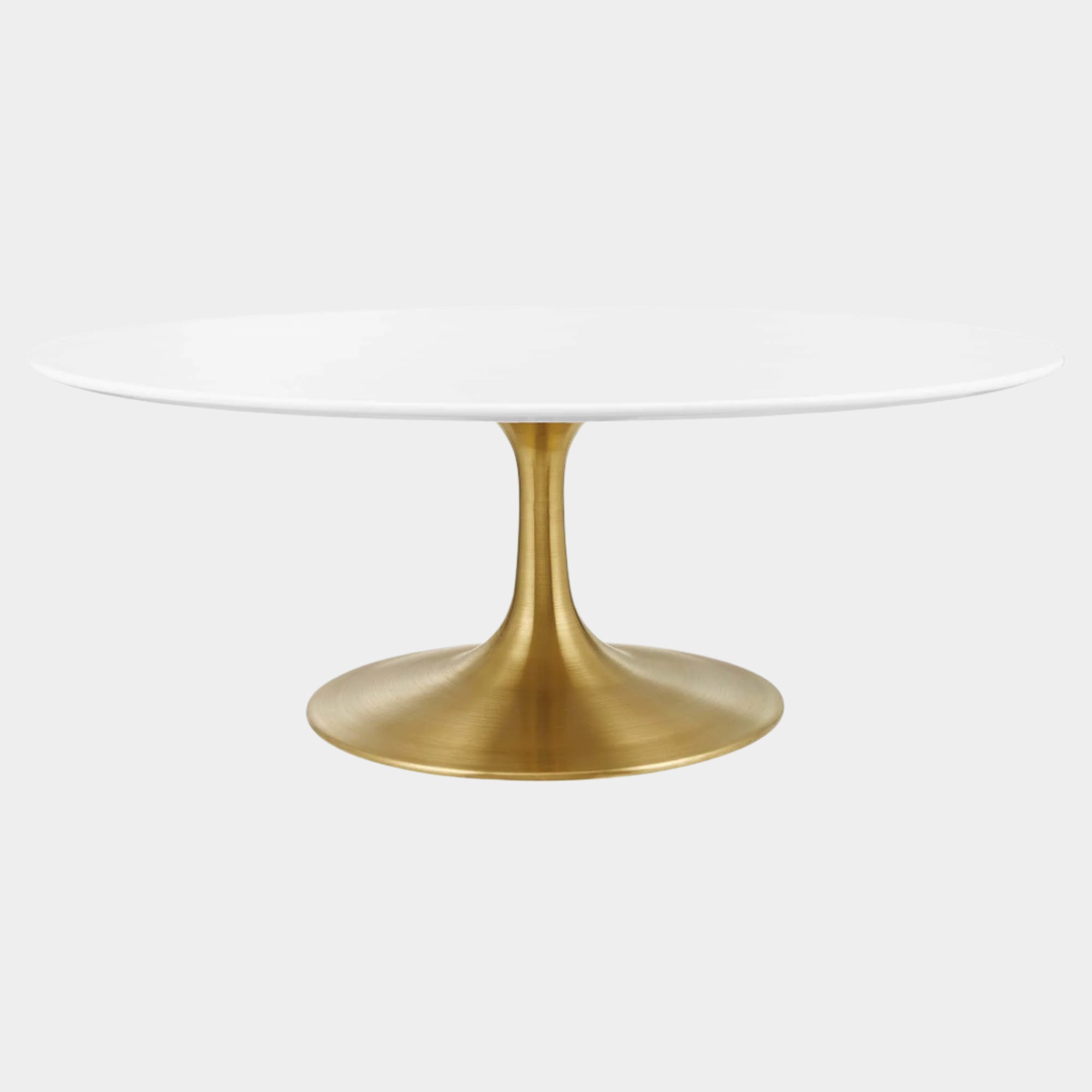 Oval-Shaped Wood Coffee Table