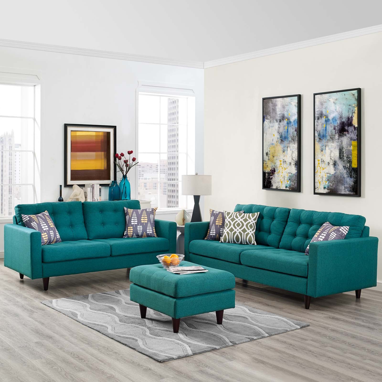 Chaise sans accoudoirs rembourrée en duvet Commix