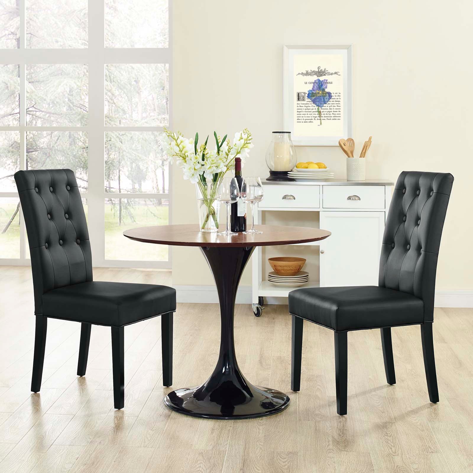 Confer Dining Side Chair Vinyl Set of 2