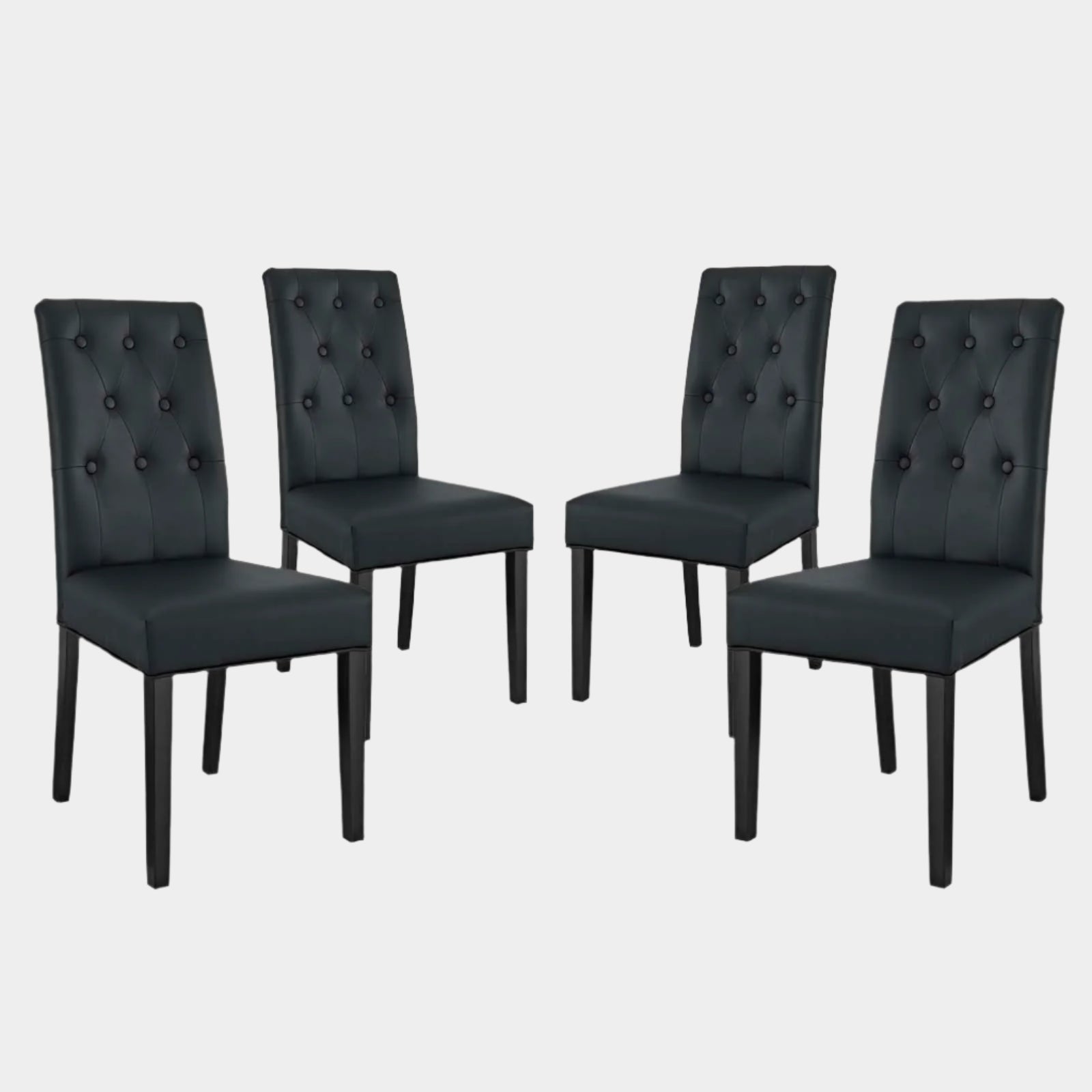 Confer Dining Side Chair Vinyl Set of 4