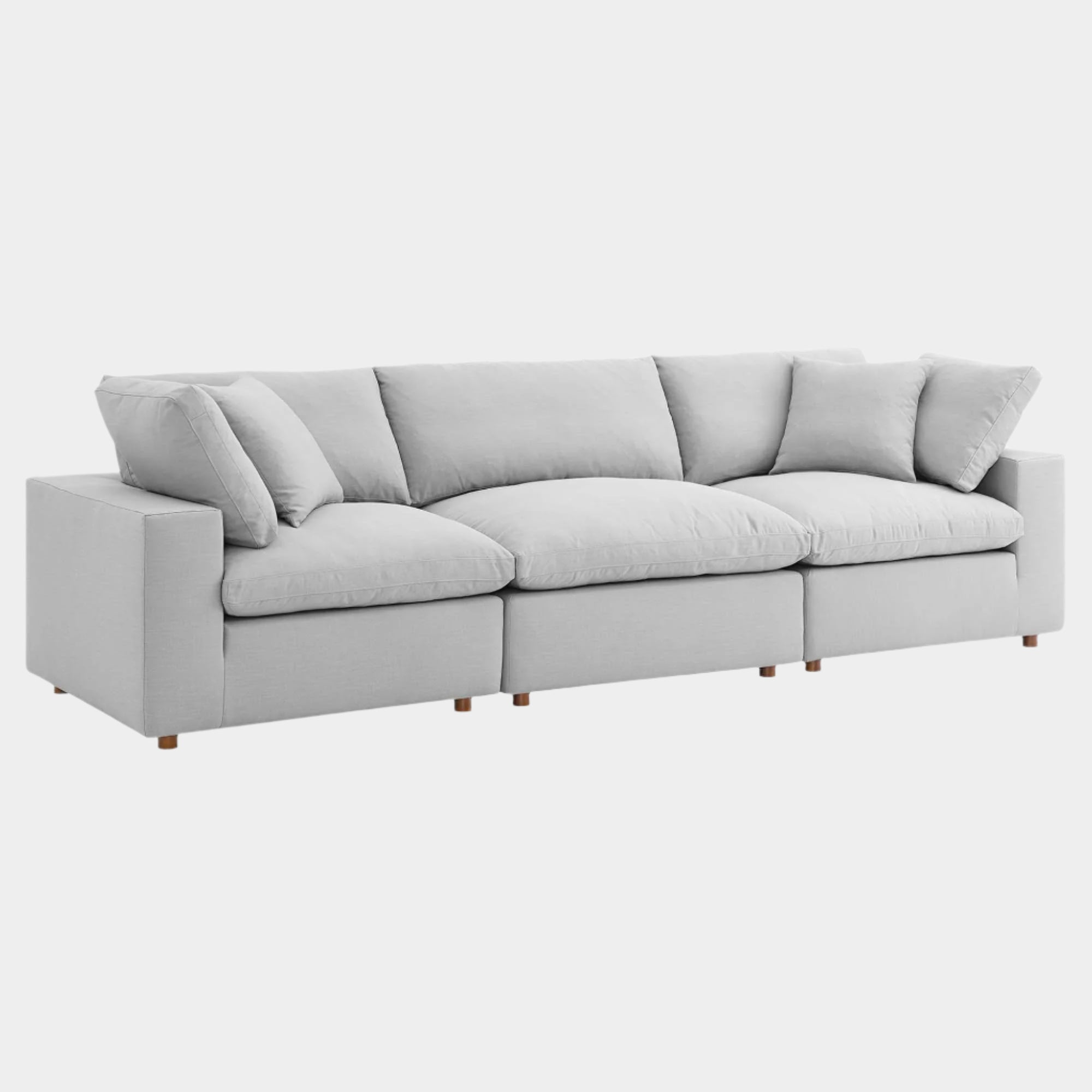 Commix 3 Piece Down Filled Overstuffed Sectional Sofa Set