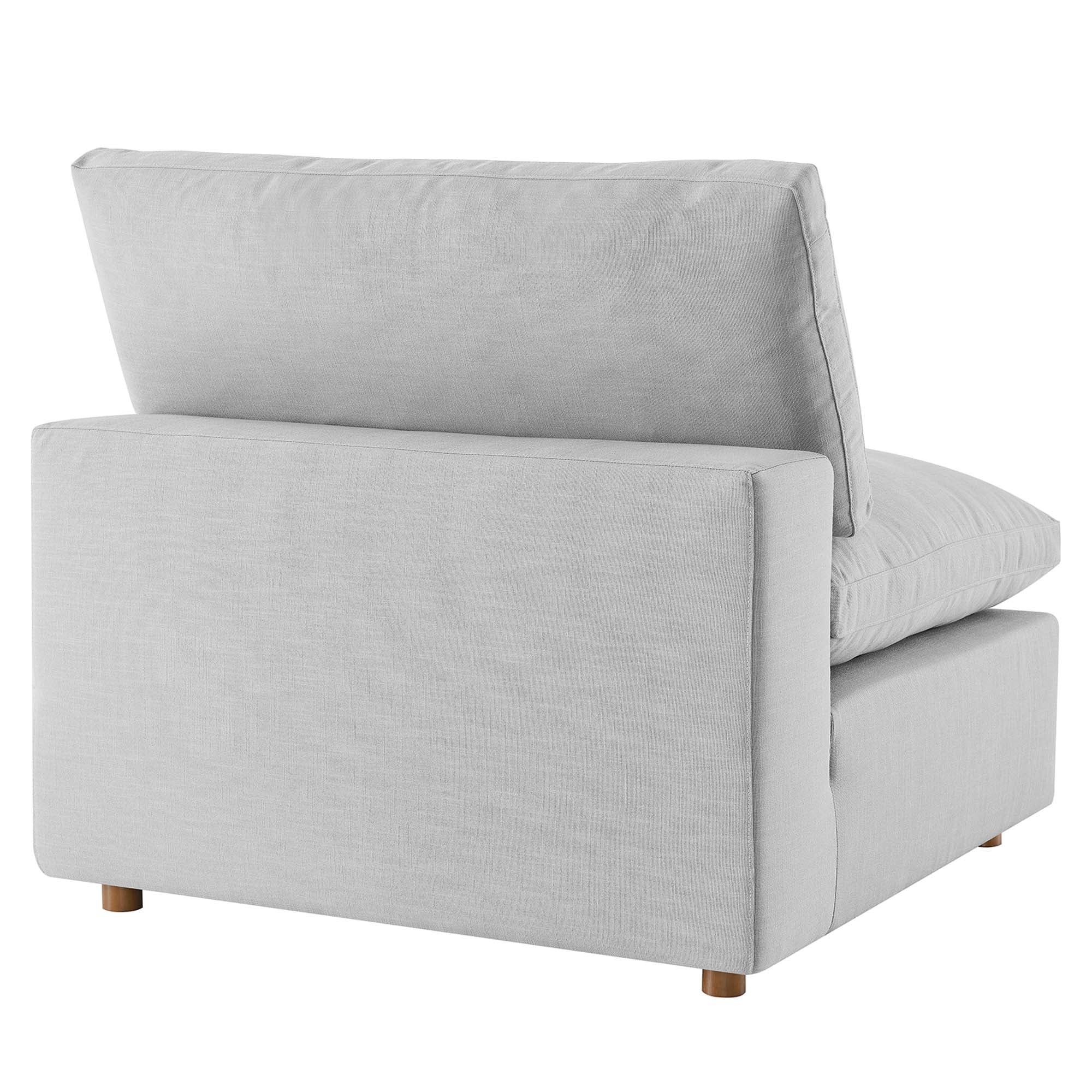 Chaise sans accoudoirs rembourrée en duvet Commix