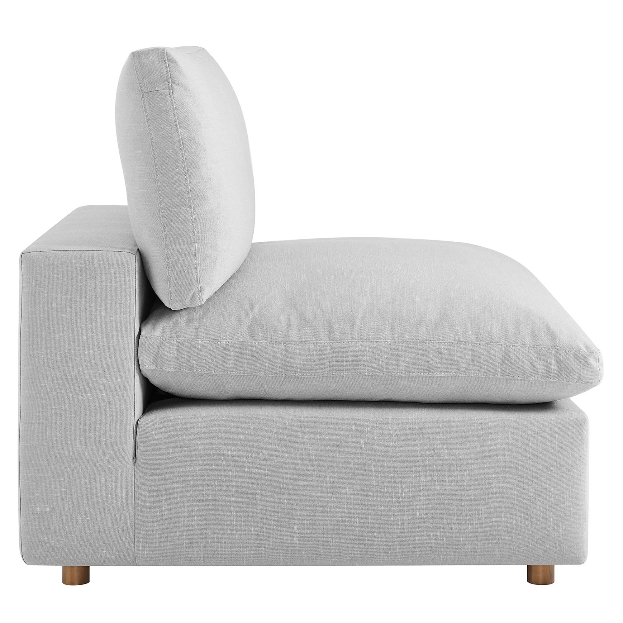 Chaise sans accoudoirs rembourrée en duvet Commix