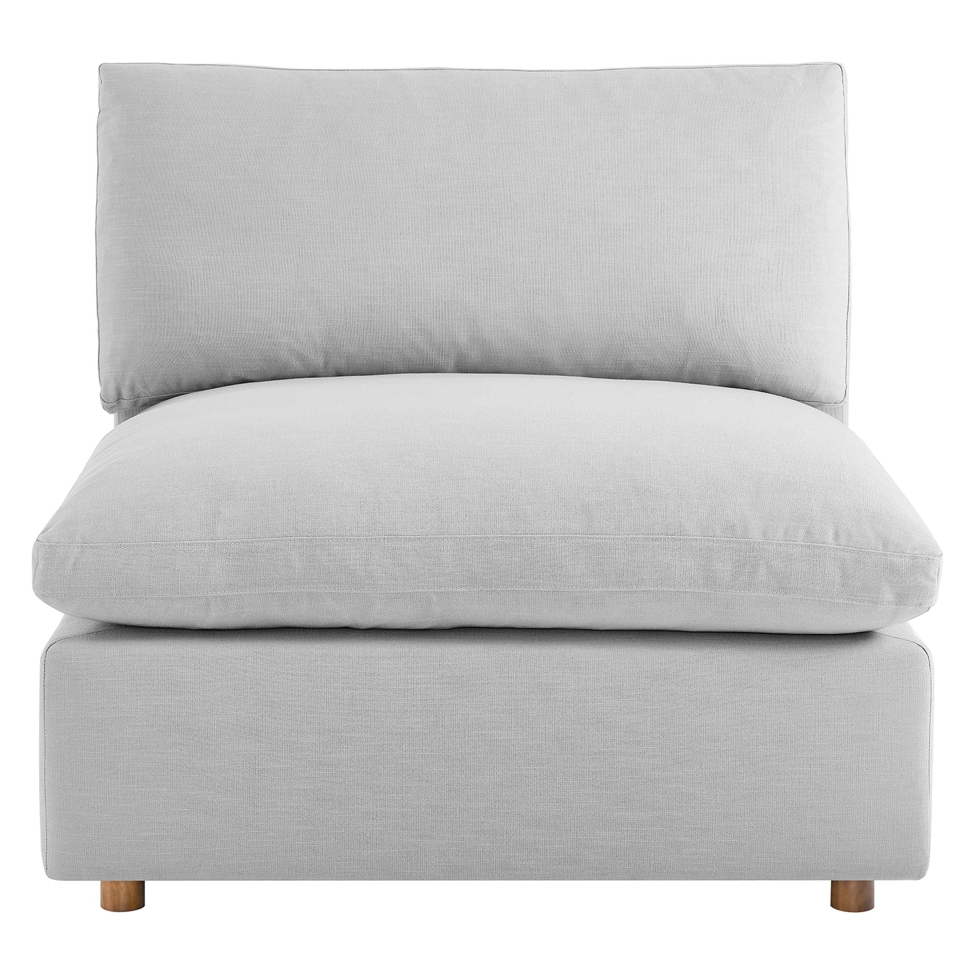 Chaise sans accoudoirs rembourrée en duvet Commix