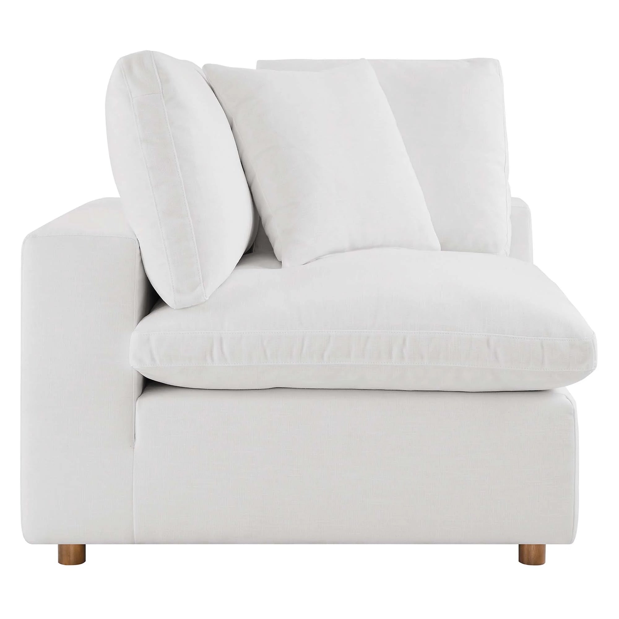 Chaise sans accoudoirs rembourrée en duvet Commix