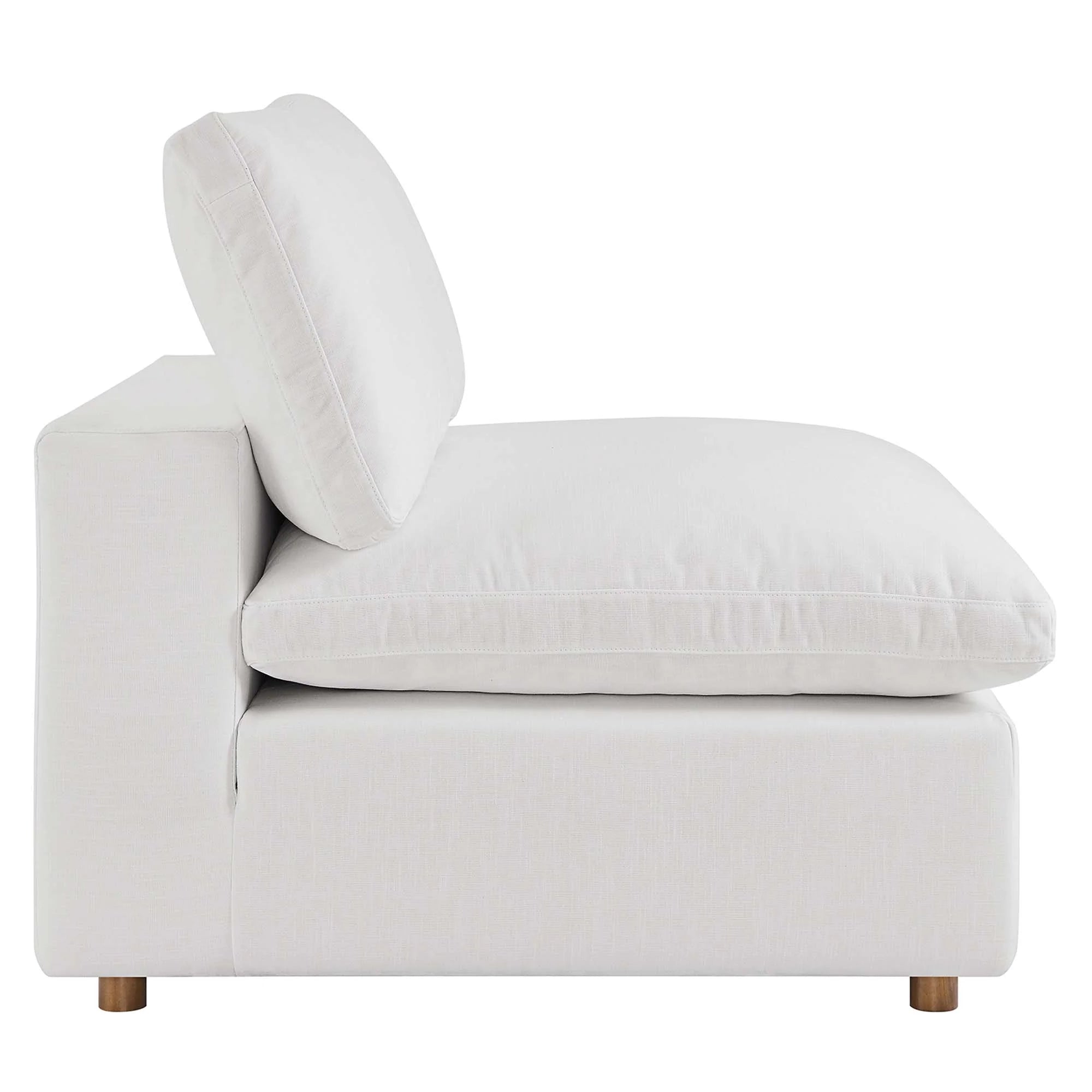 Chaise sans accoudoirs rembourrée en duvet Commix