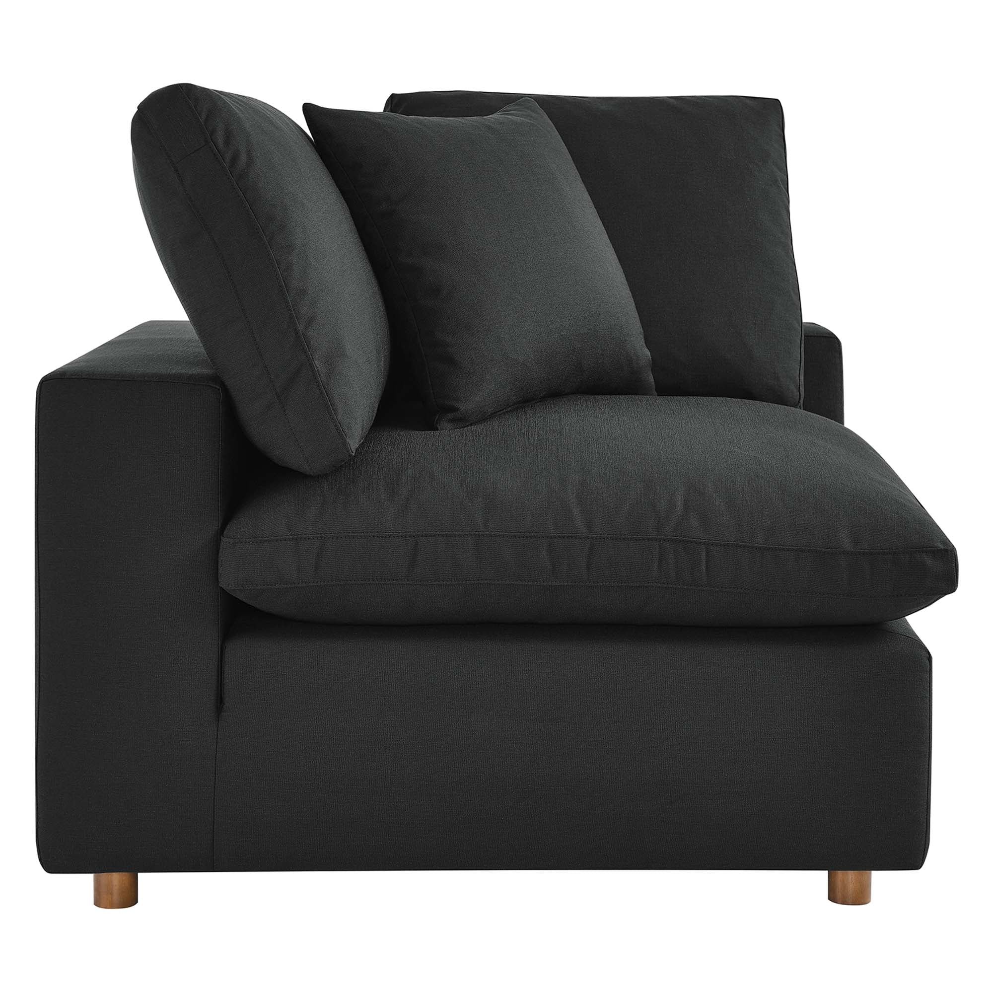 Chaise sans accoudoirs rembourrée en duvet Commix