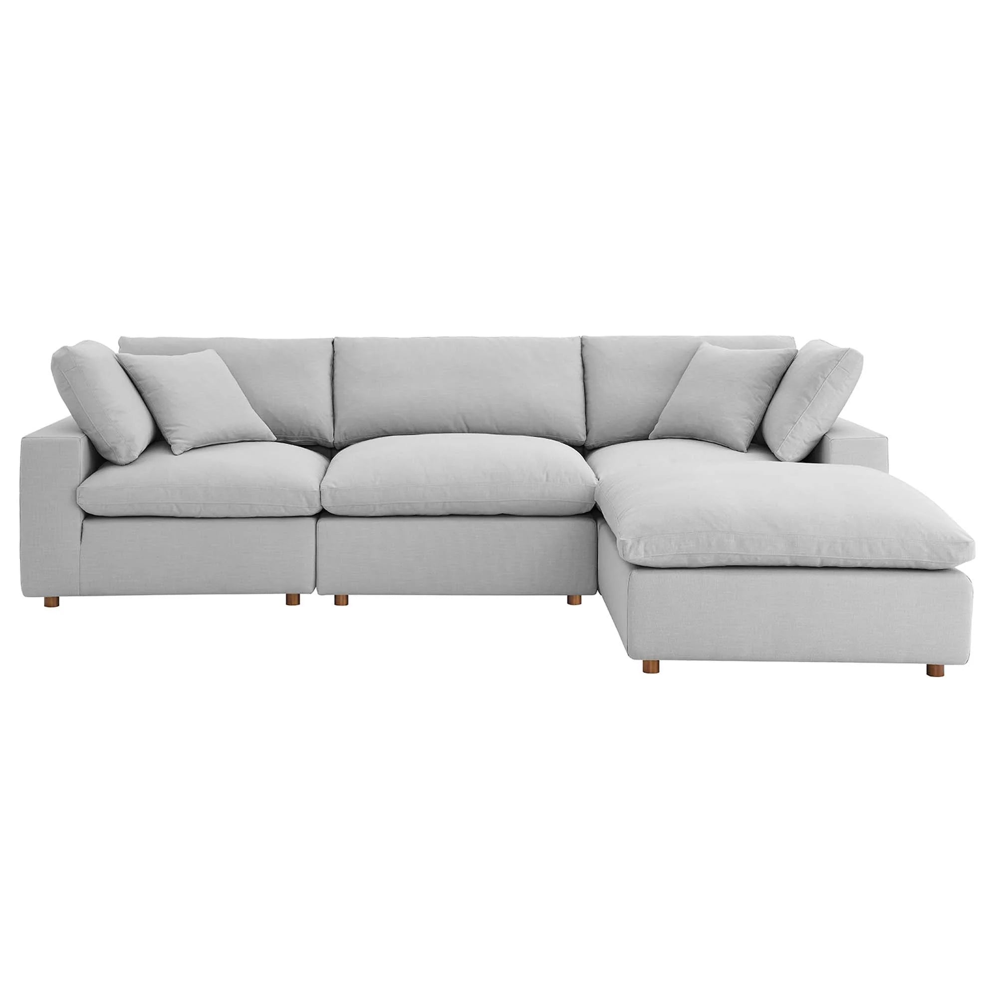 Commix 4 Piece Down Filled Overstuffed Sectional Sofa