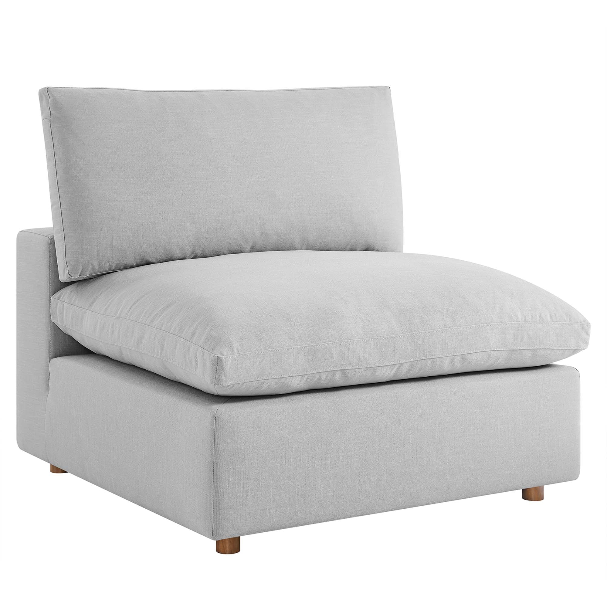 Chaise sans accoudoirs rembourrée en duvet Commix