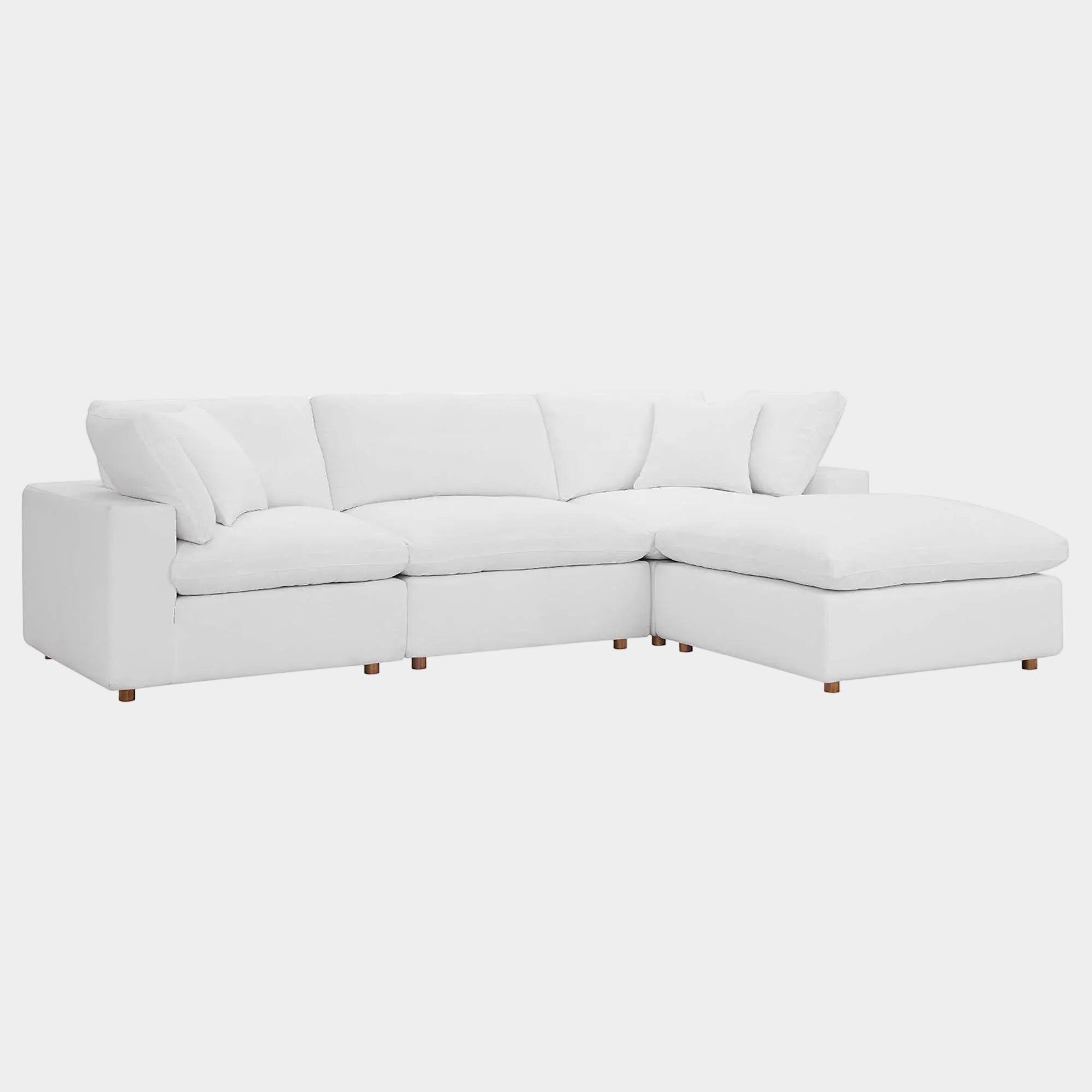 Commix 4 Piece Down Filled Overstuffed Sectional Sofa