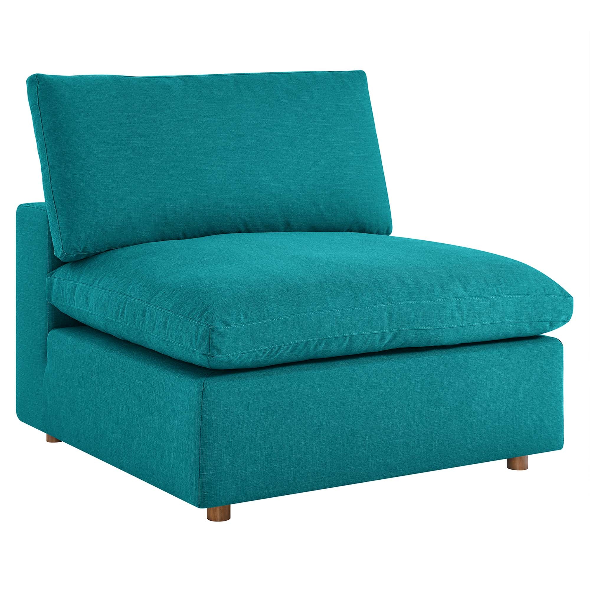 Chaise sans accoudoirs rembourrée en duvet Commix