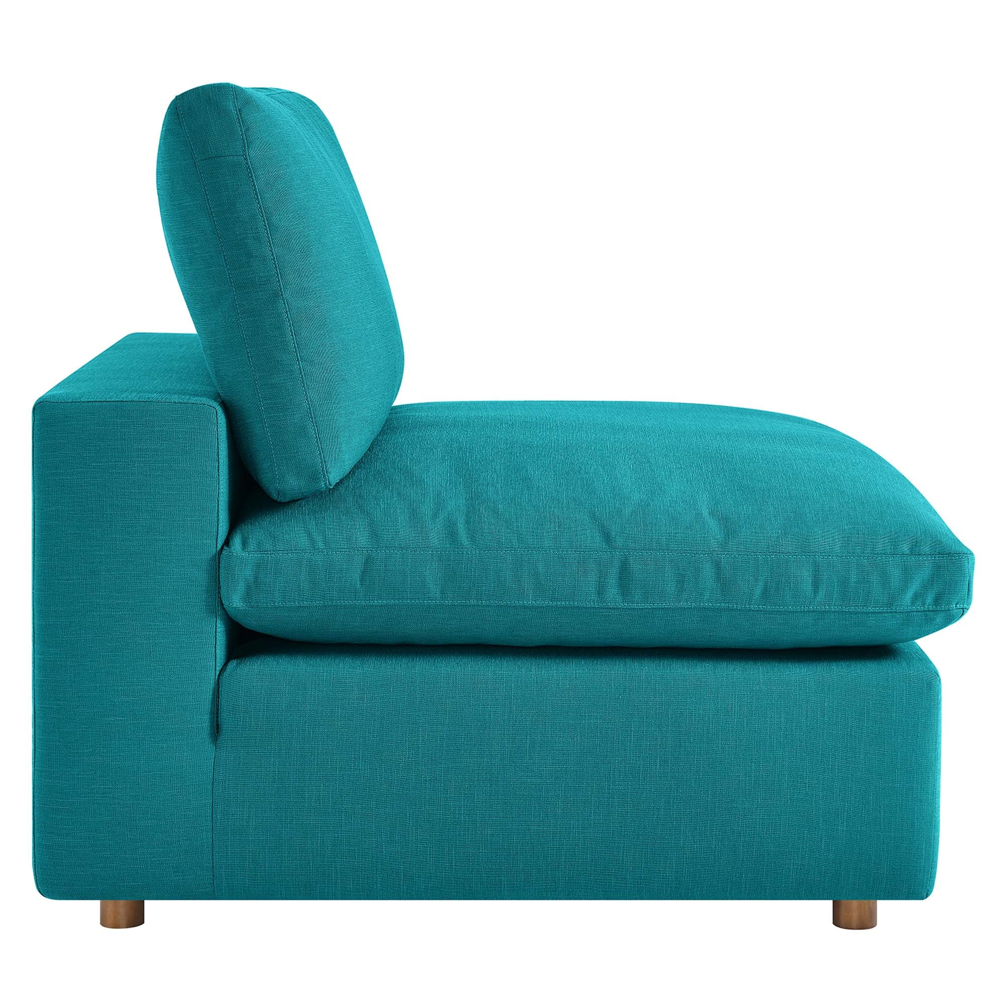 Chaise sans accoudoirs rembourrée en duvet Commix