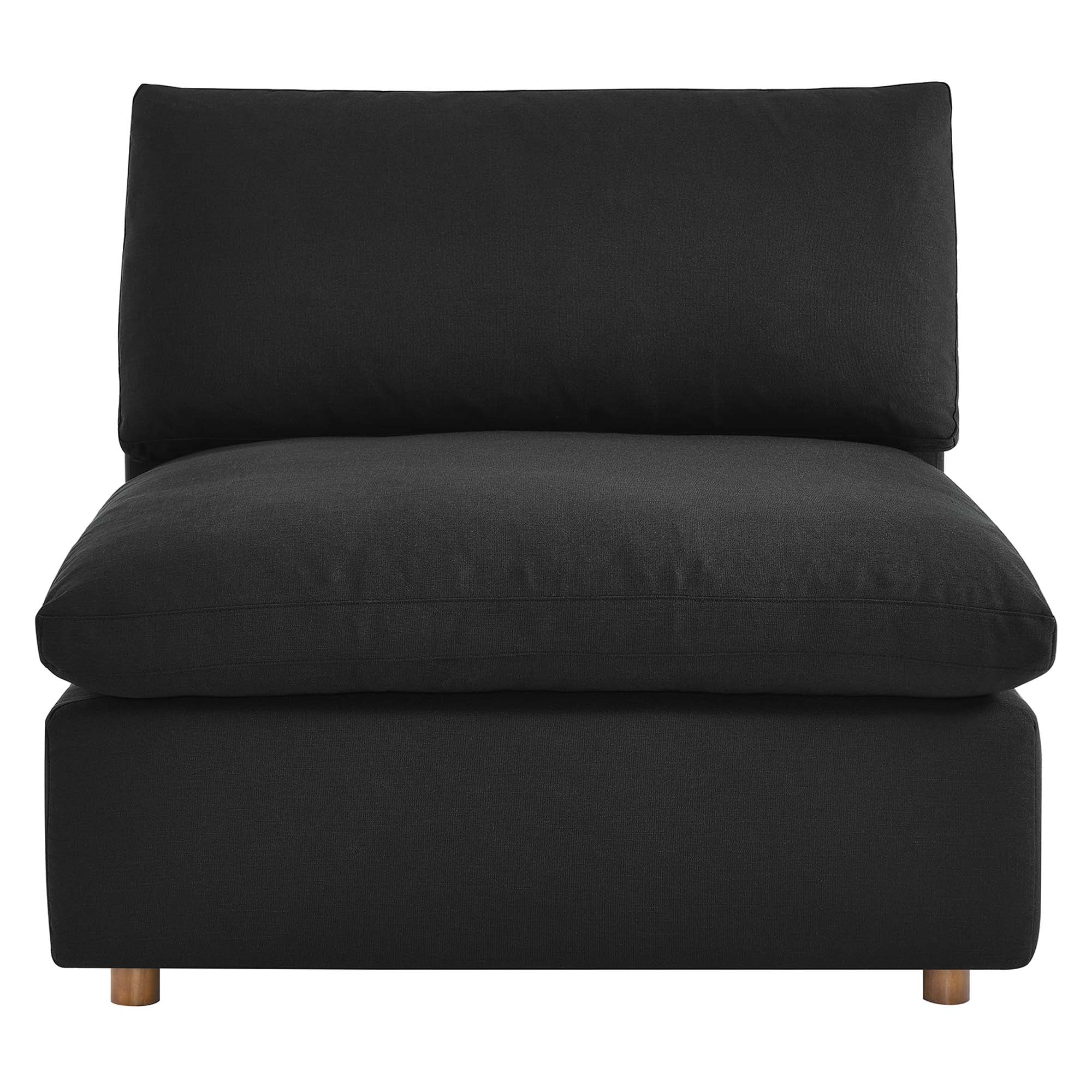 Chaise sans accoudoirs rembourrée en duvet Commix