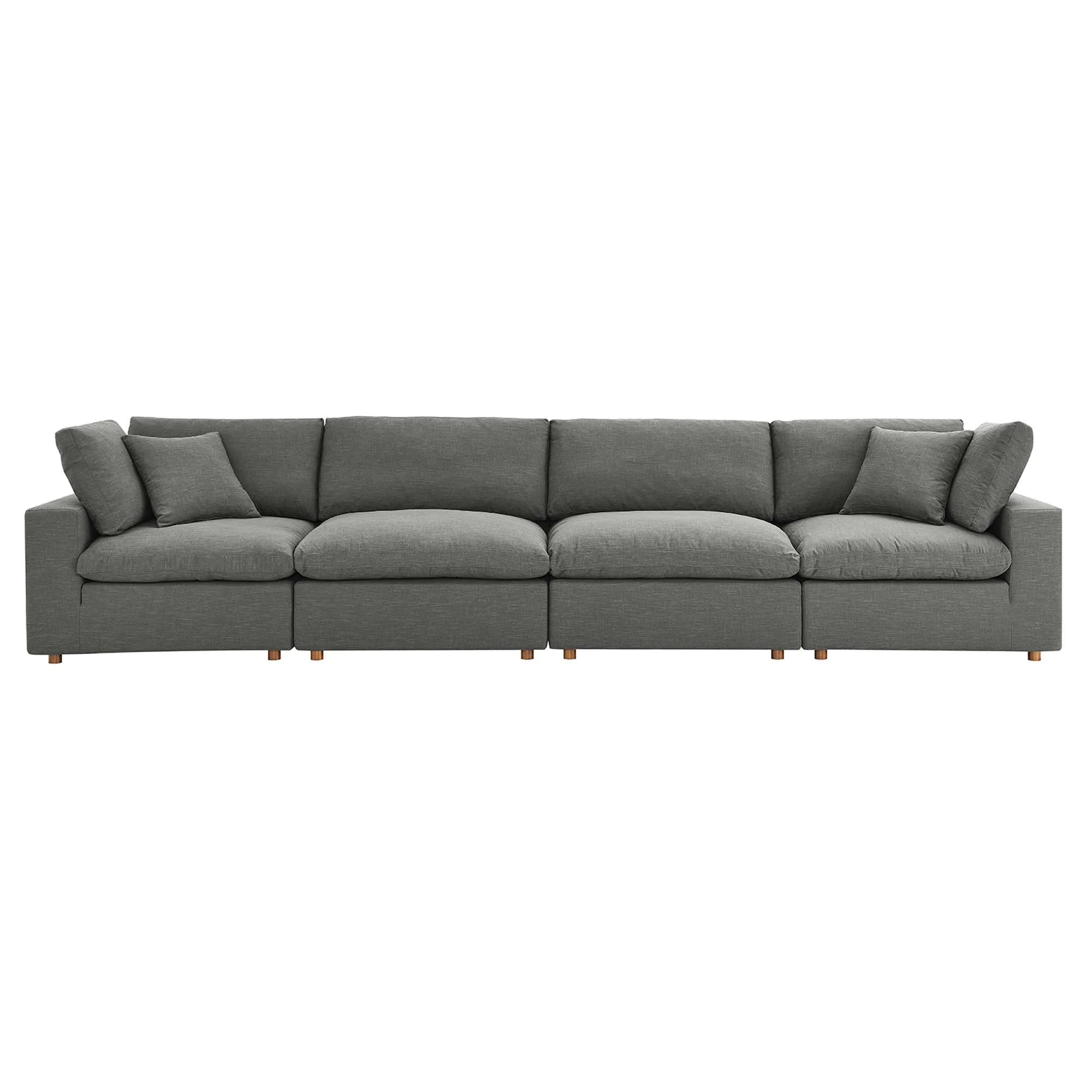 Commix 4 Piece Down Filled Overstuffed Sectional Sofa