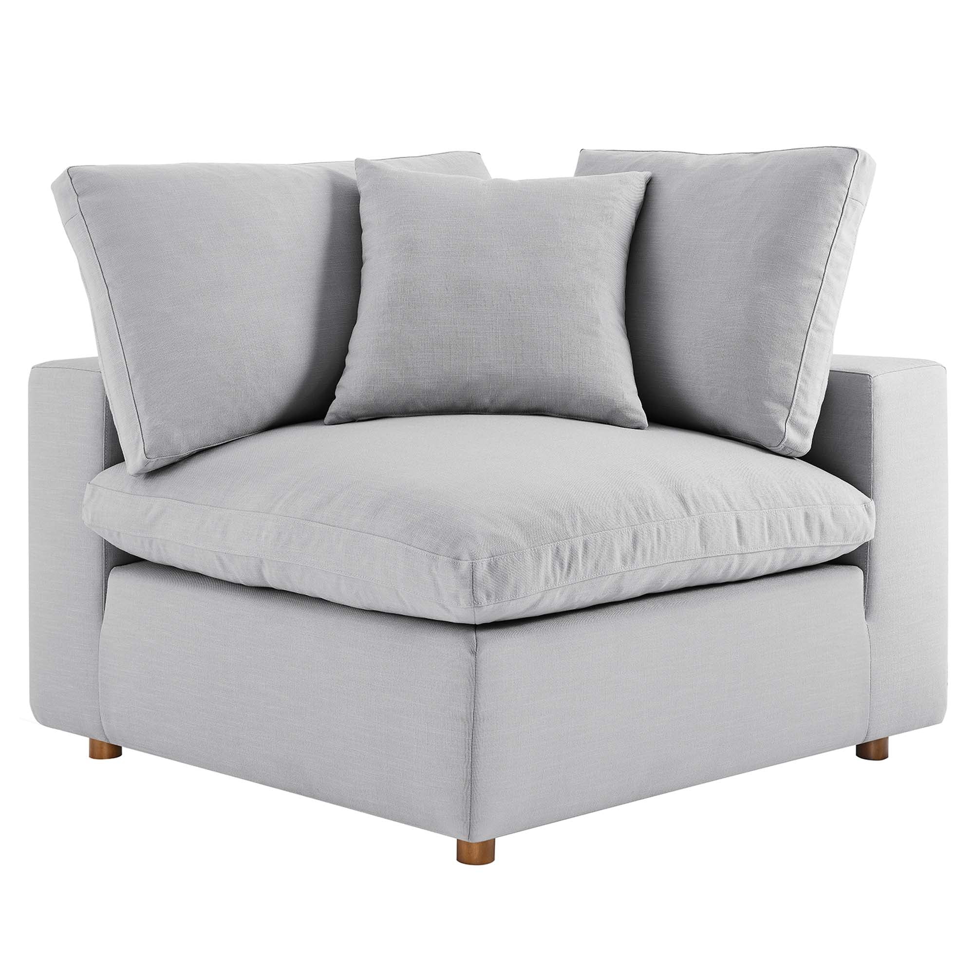 Chaise sans accoudoirs rembourrée en duvet Commix