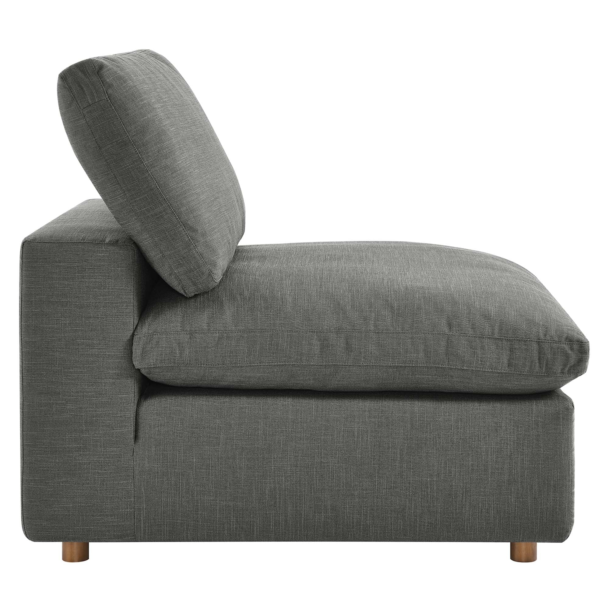 Chaise sans accoudoirs rembourrée en duvet Commix