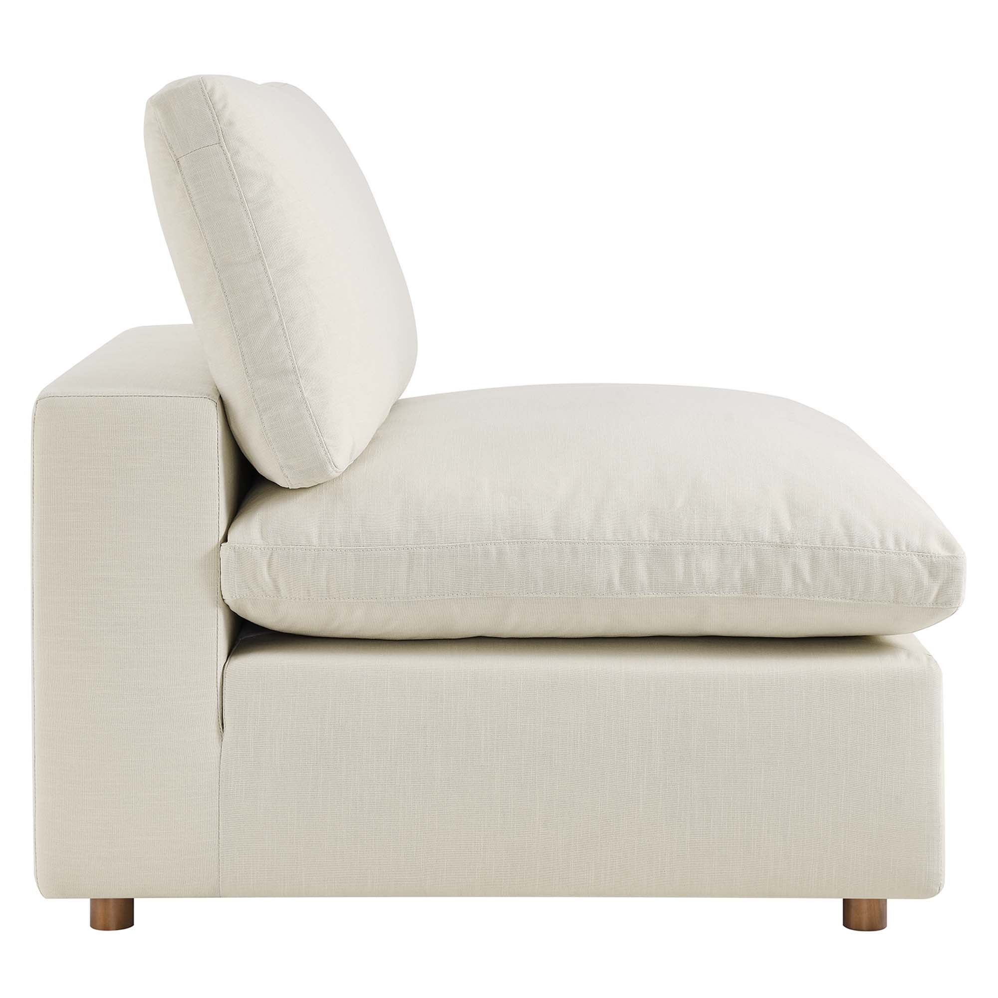 Chaise sans accoudoirs rembourrée en duvet Commix