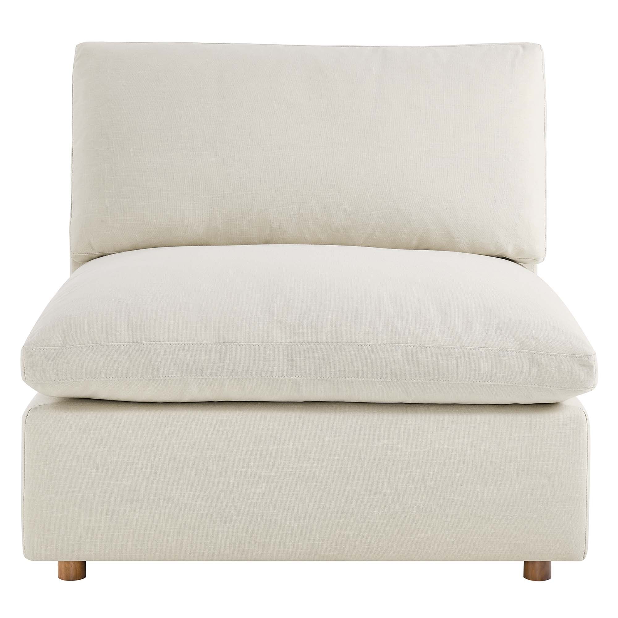 Chaise sans accoudoirs rembourrée en duvet Commix