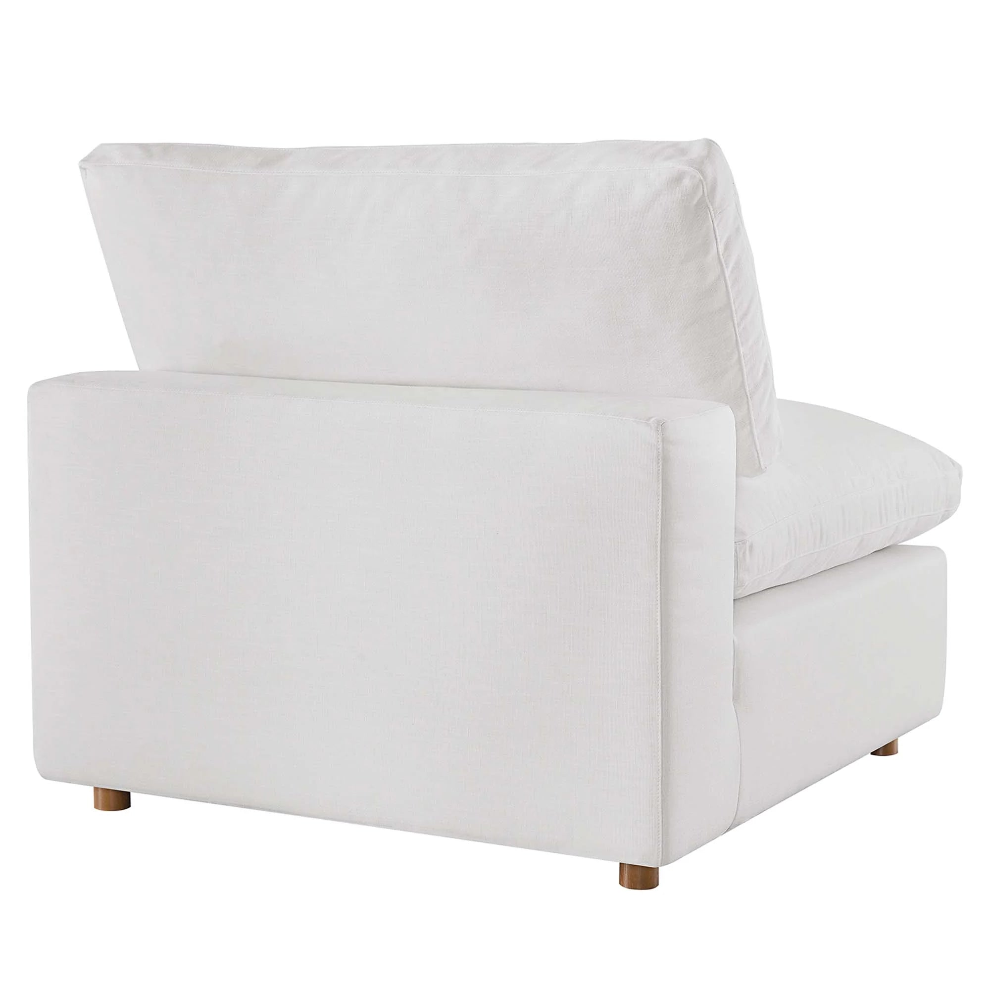 Chaise sans accoudoirs rembourrée en duvet Commix