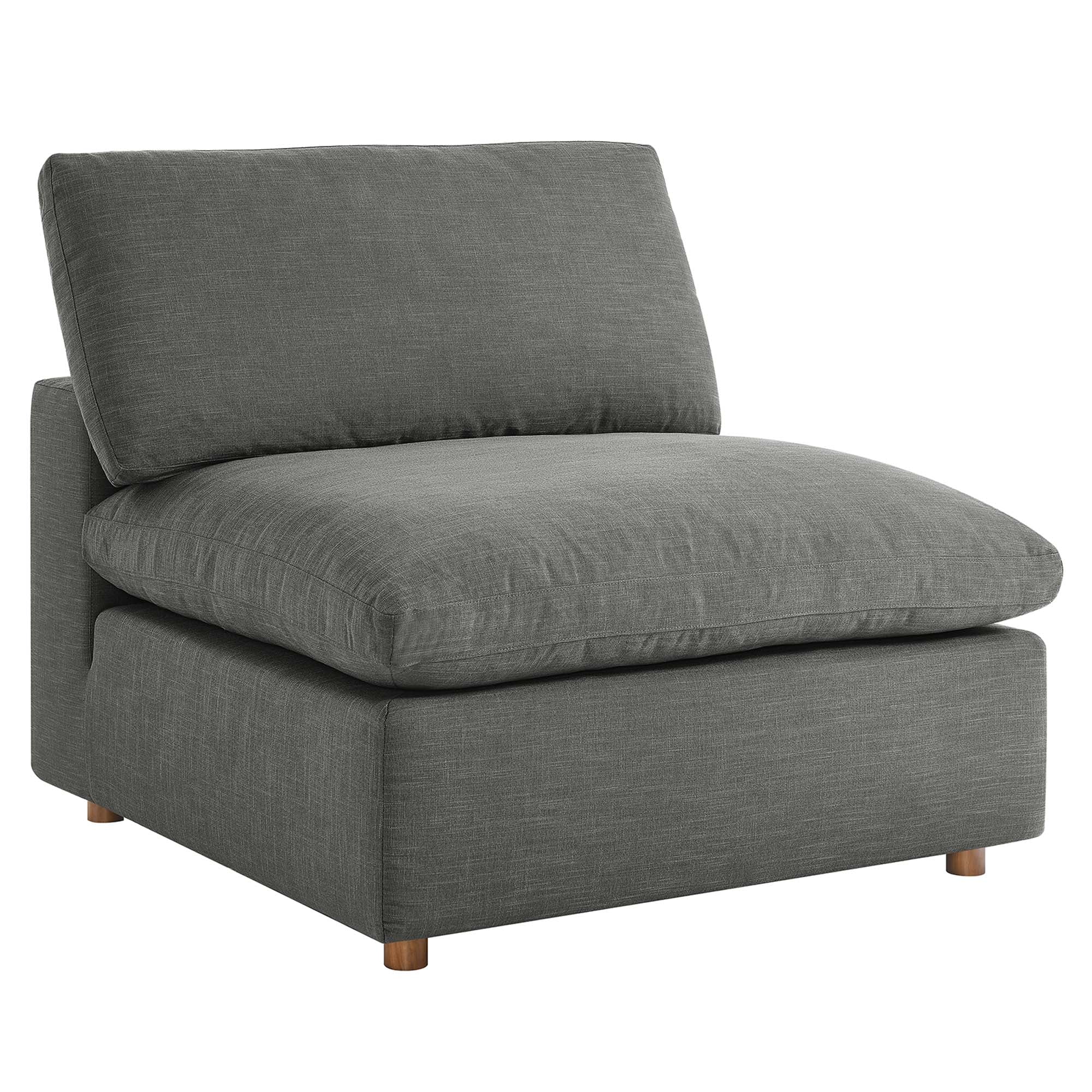 Chaise sans accoudoirs rembourrée en duvet Commix