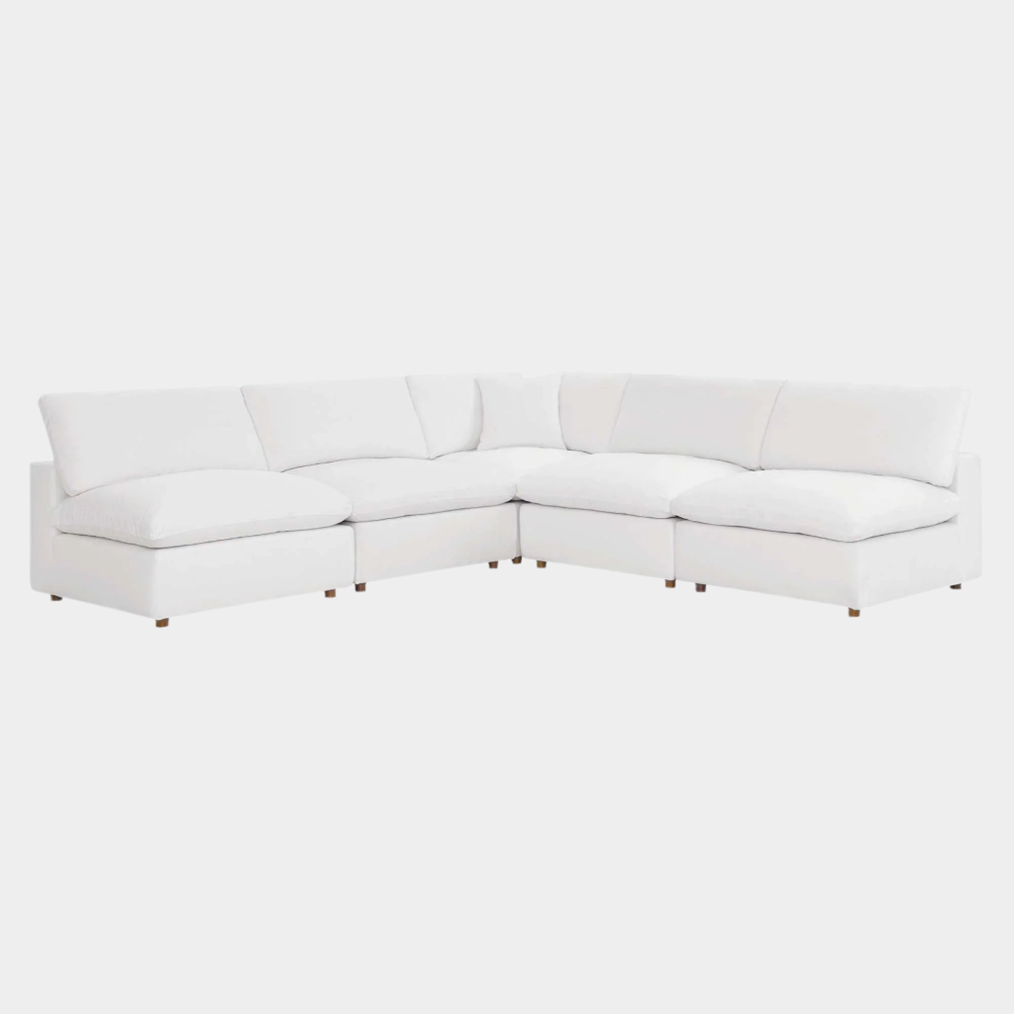 Commix Down Filled Overstuffed 5-Piece Armless Sectional Sofa