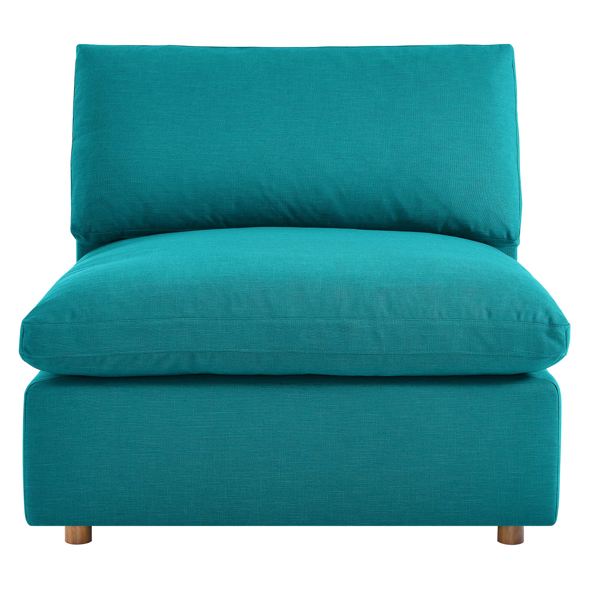 Chaise sans accoudoirs rembourrée en duvet Commix