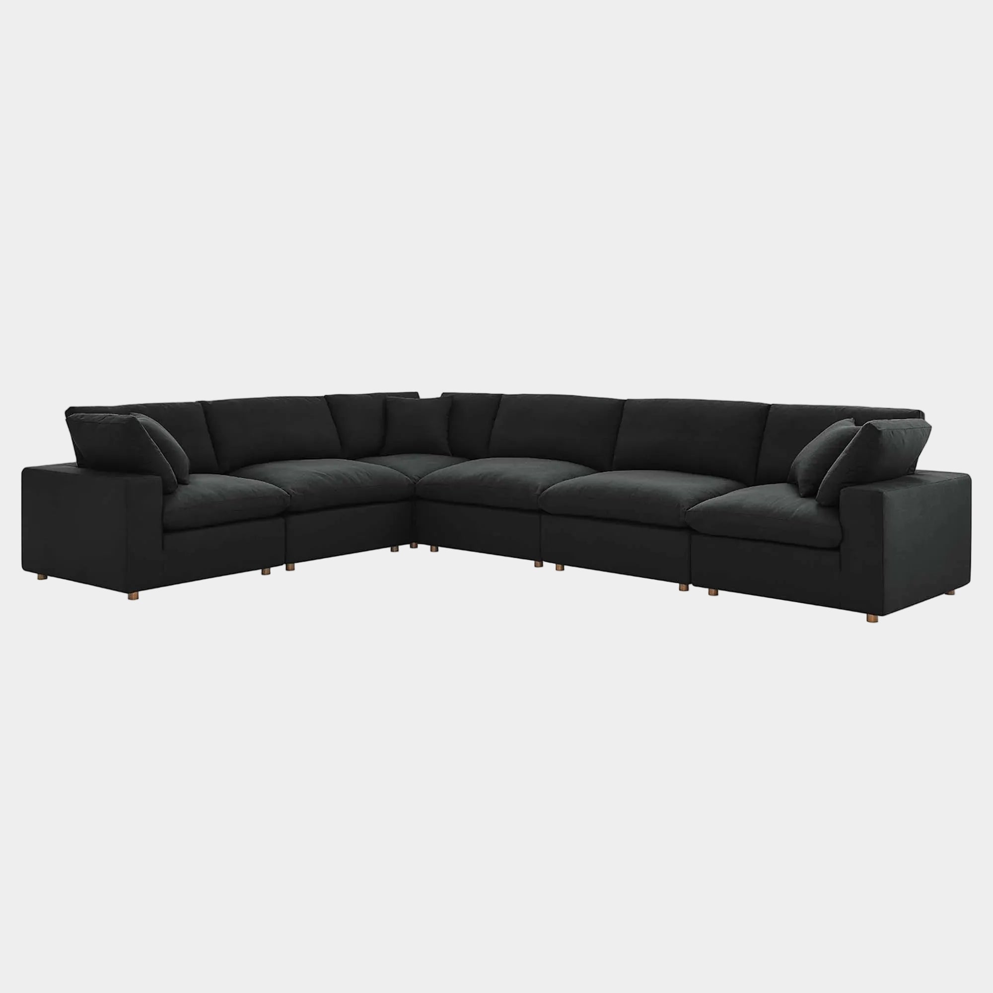Commix 6 Piece Down Filled Overstuffed Sectional Sofa