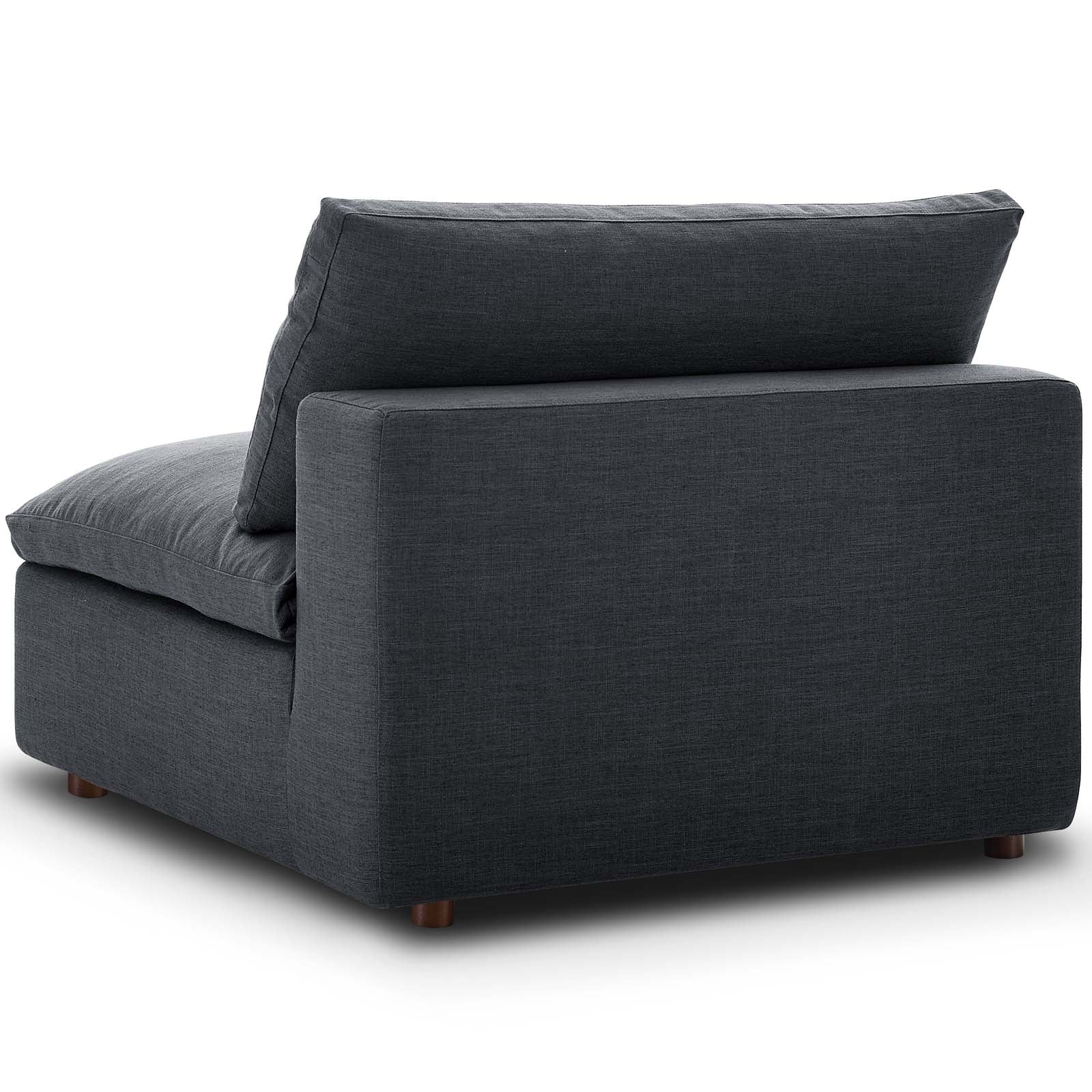 Chaise sans accoudoirs rembourrée en duvet Commix