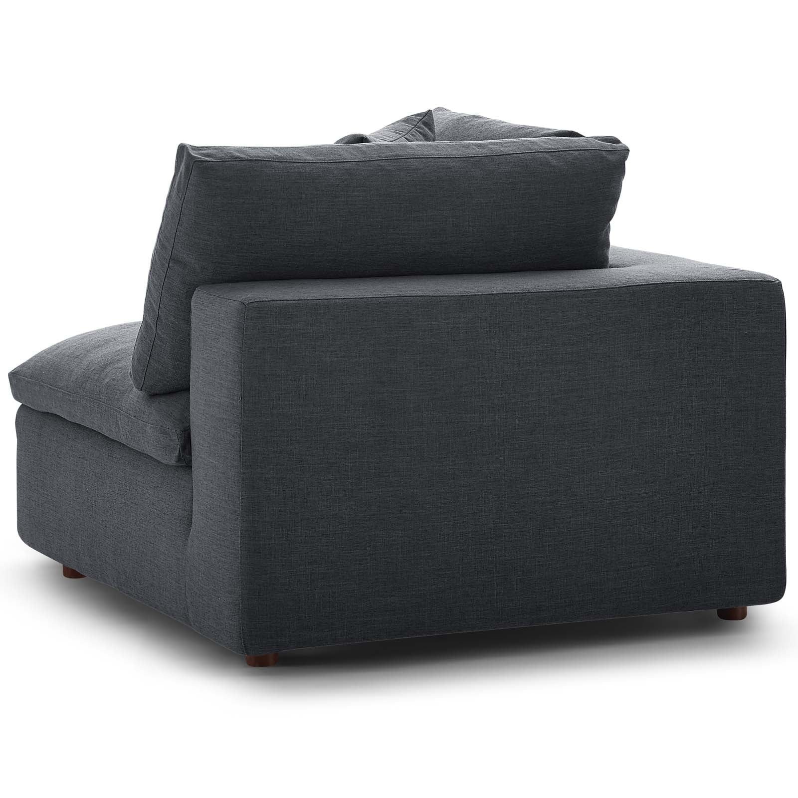 Chaise sans accoudoirs rembourrée en duvet Commix