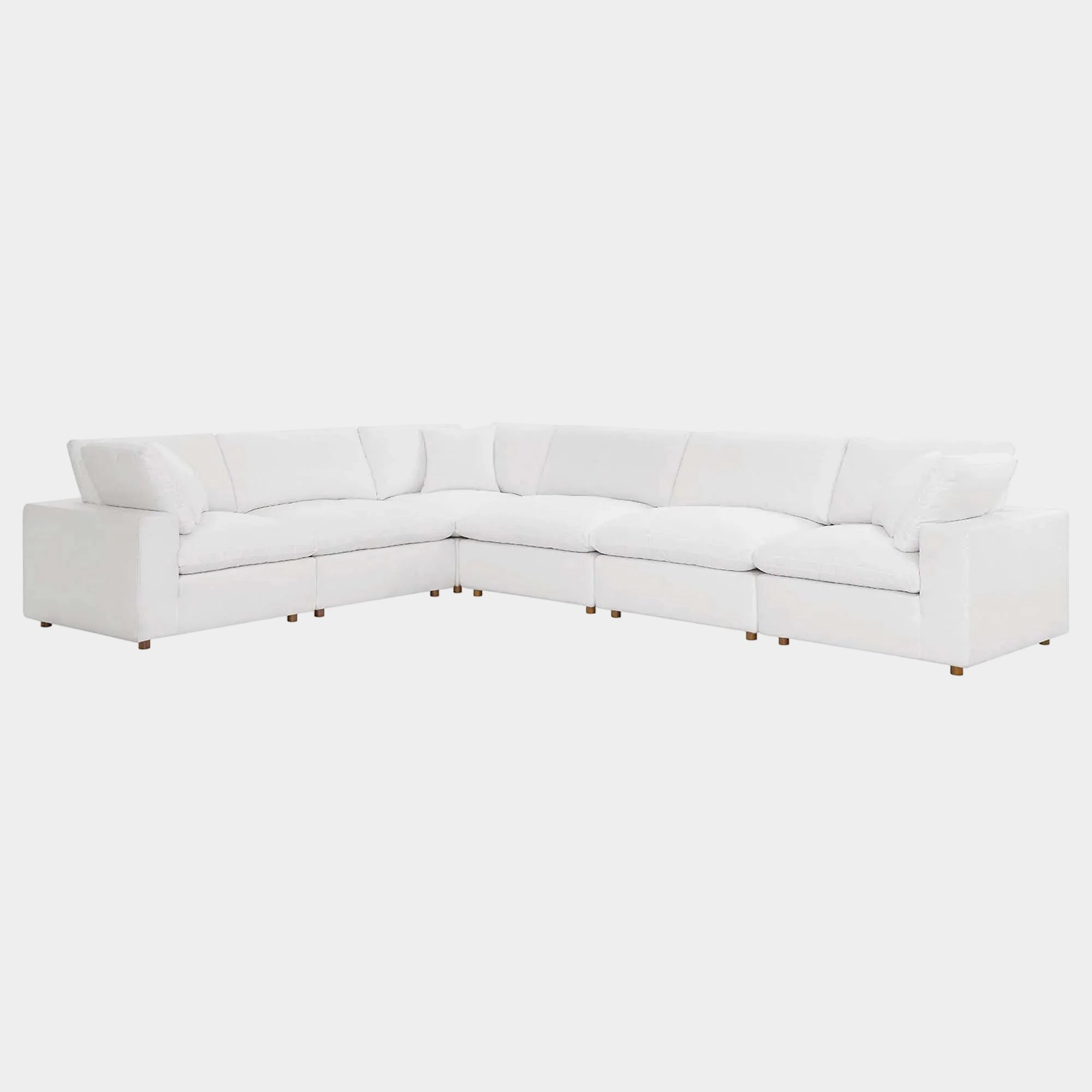 Commix 6 Piece Down Filled Overstuffed Sectional Sofa