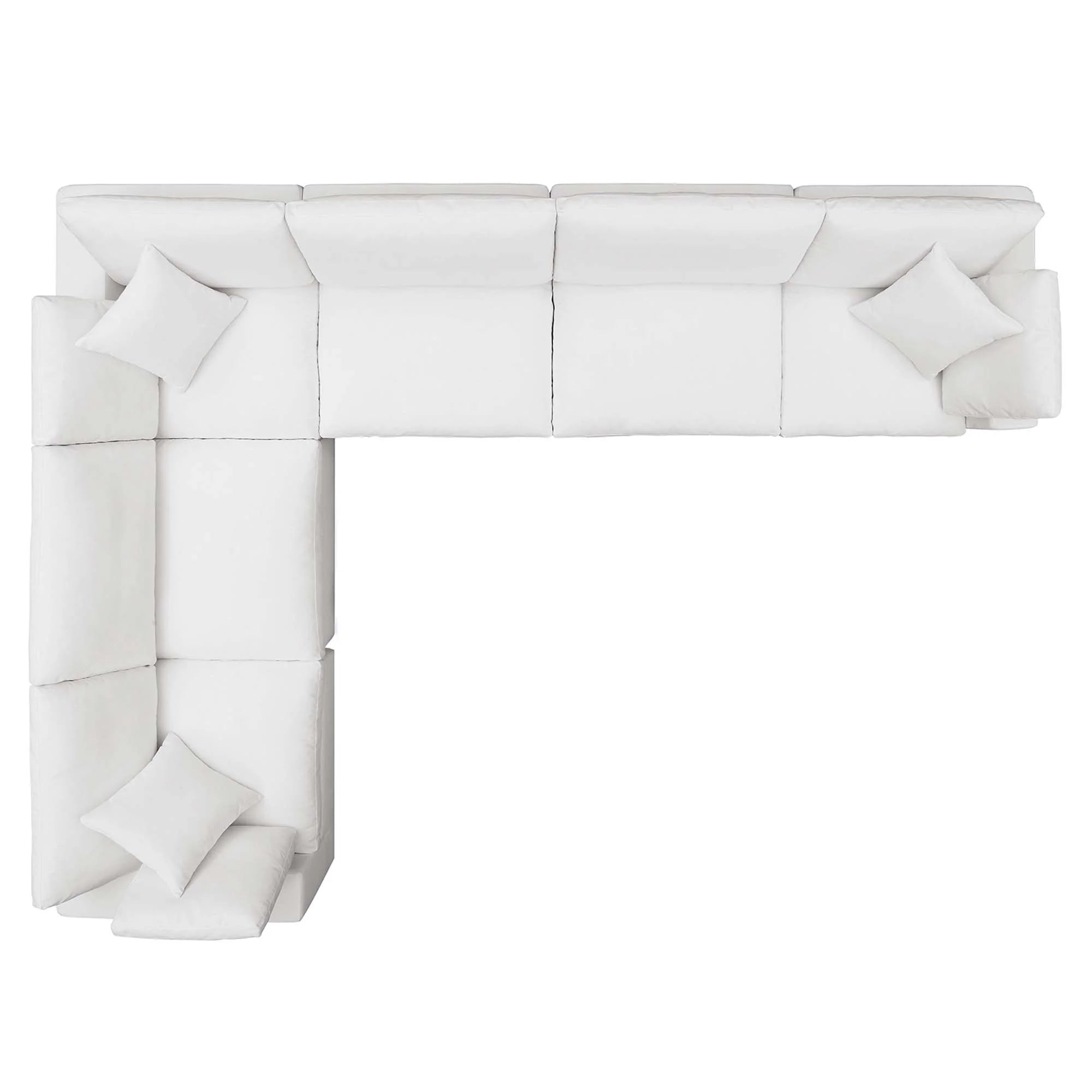 Commix 6 Piece Down Filled Overstuffed Sectional Sofa