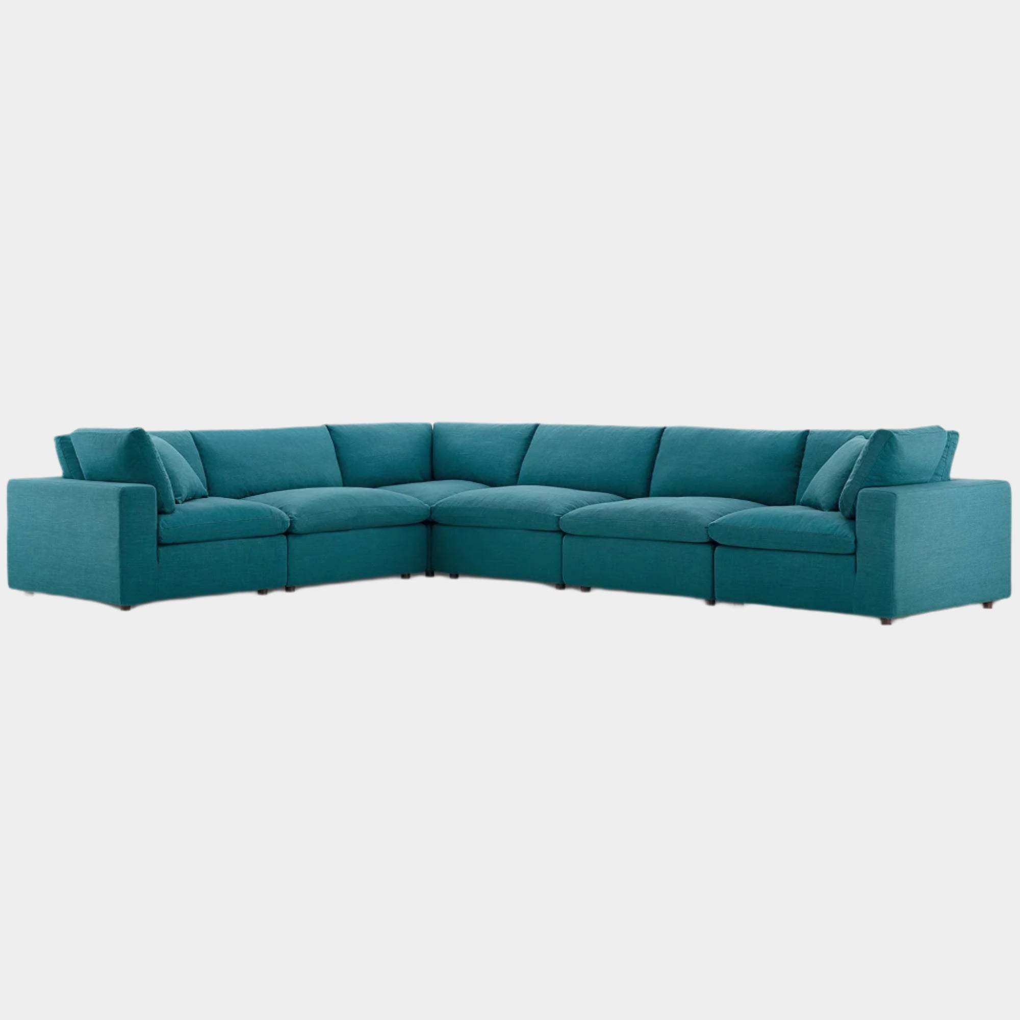 Commix 6 Piece Down Filled Overstuffed Sectional Sofa Set