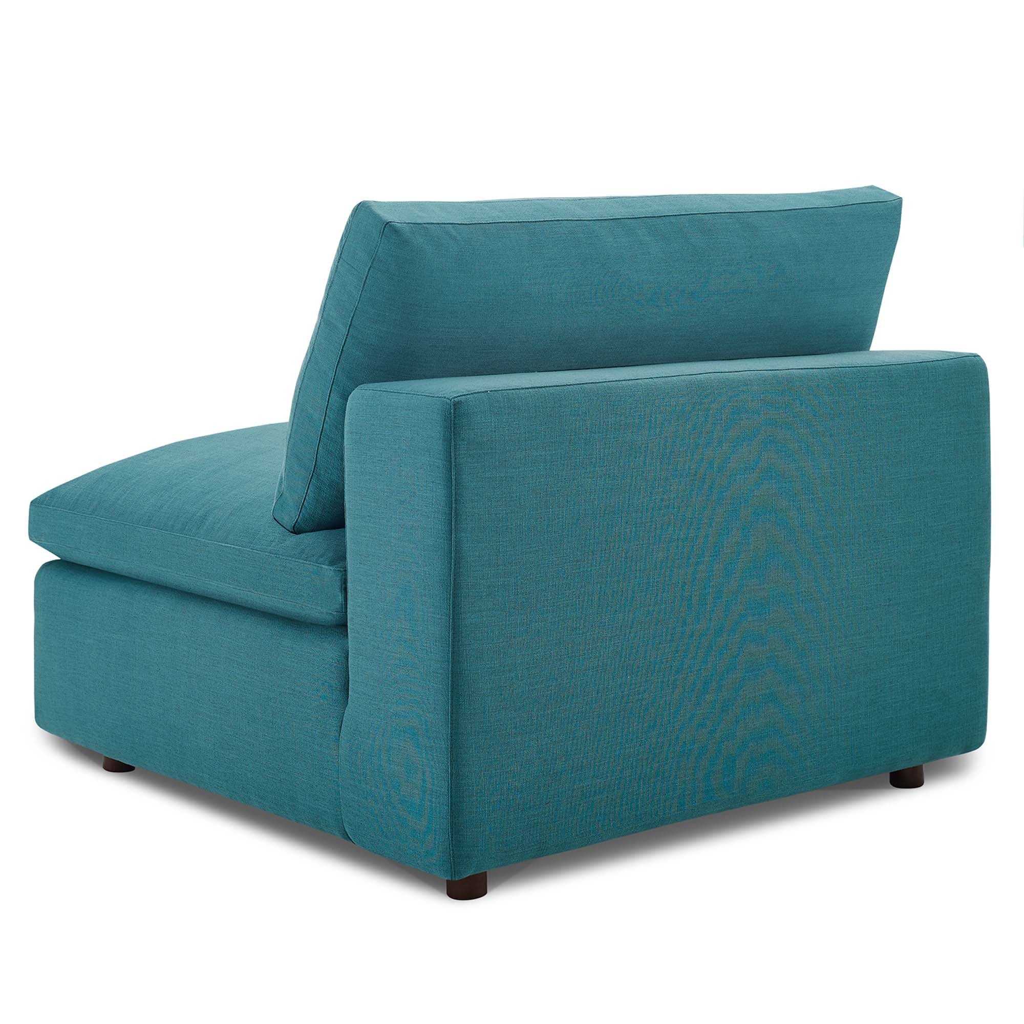 Chaise sans accoudoirs rembourrée en duvet Commix