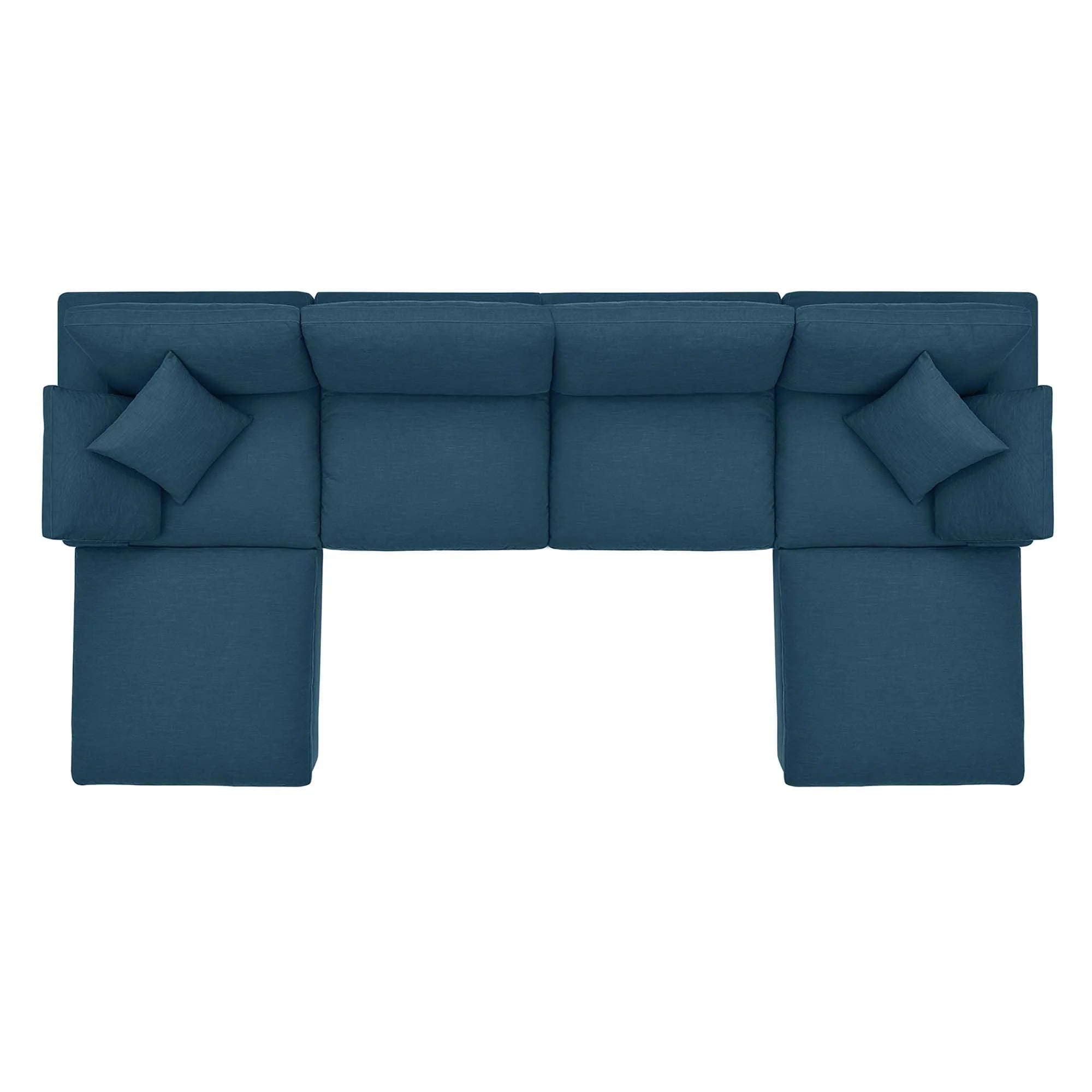 Commix 6-Piece Down Filled Overstuffed Sectional Sofa