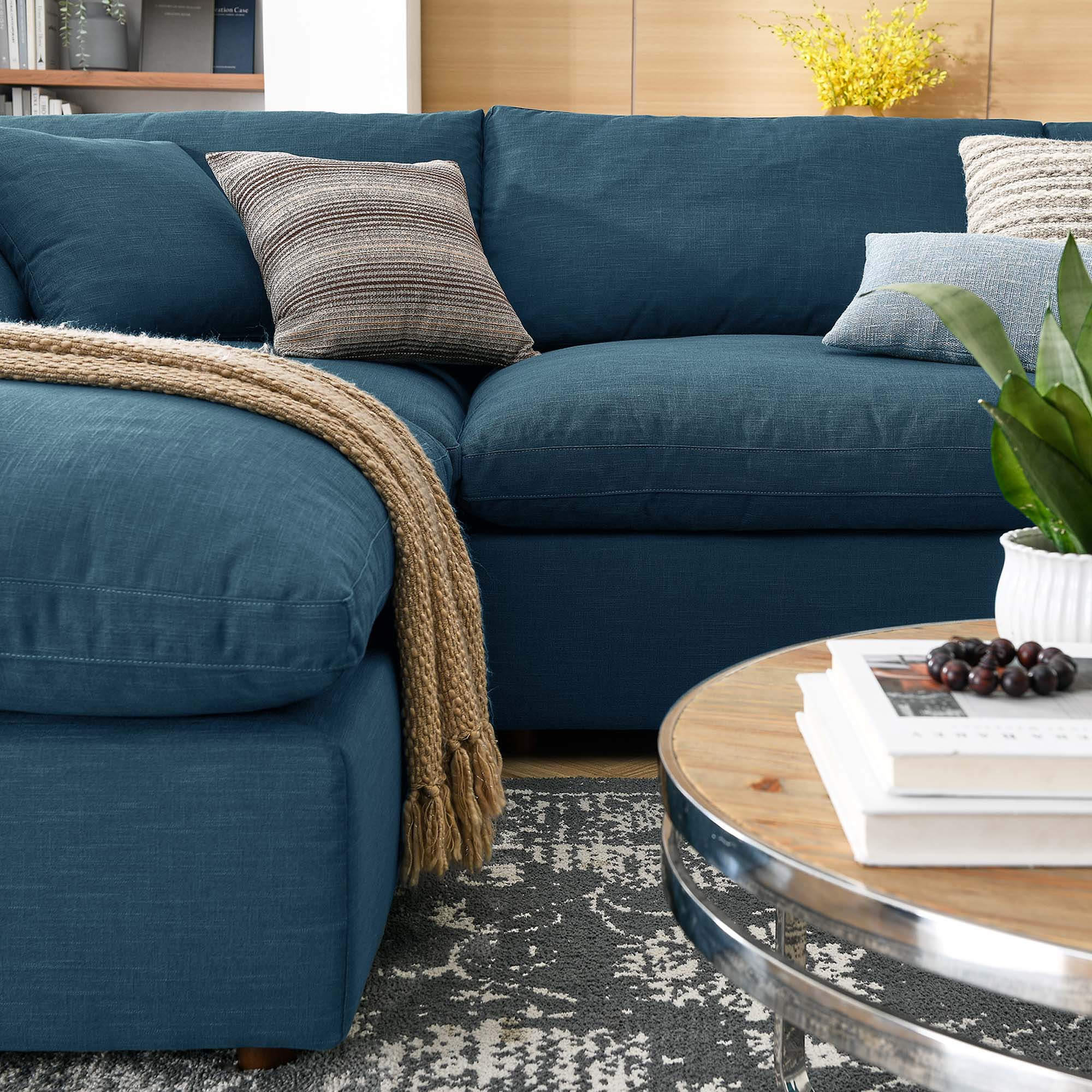 Commix 6-Piece Down Filled Overstuffed Sectional Sofa