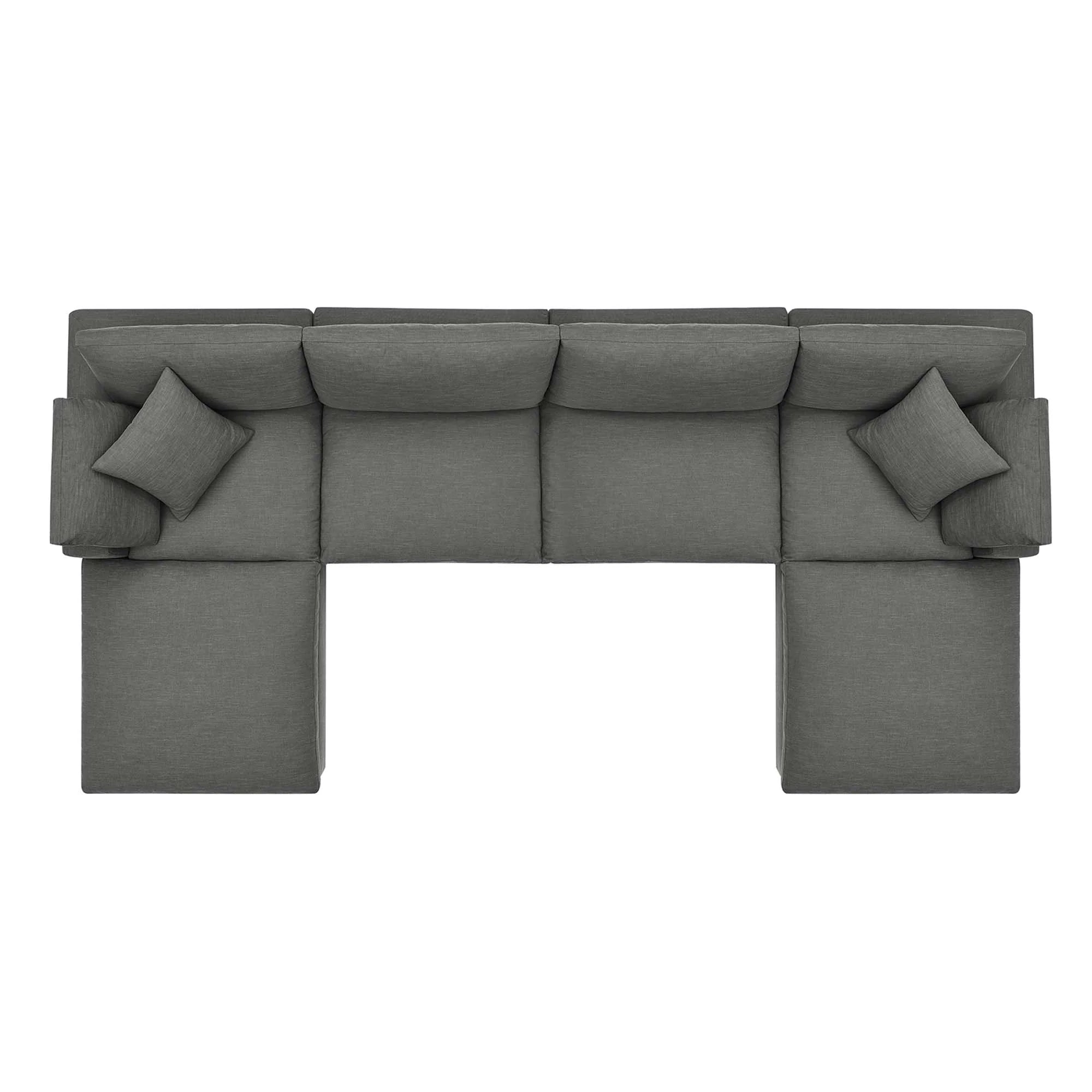 Commix 6-Piece Down Filled Overstuffed Sectional Sofa