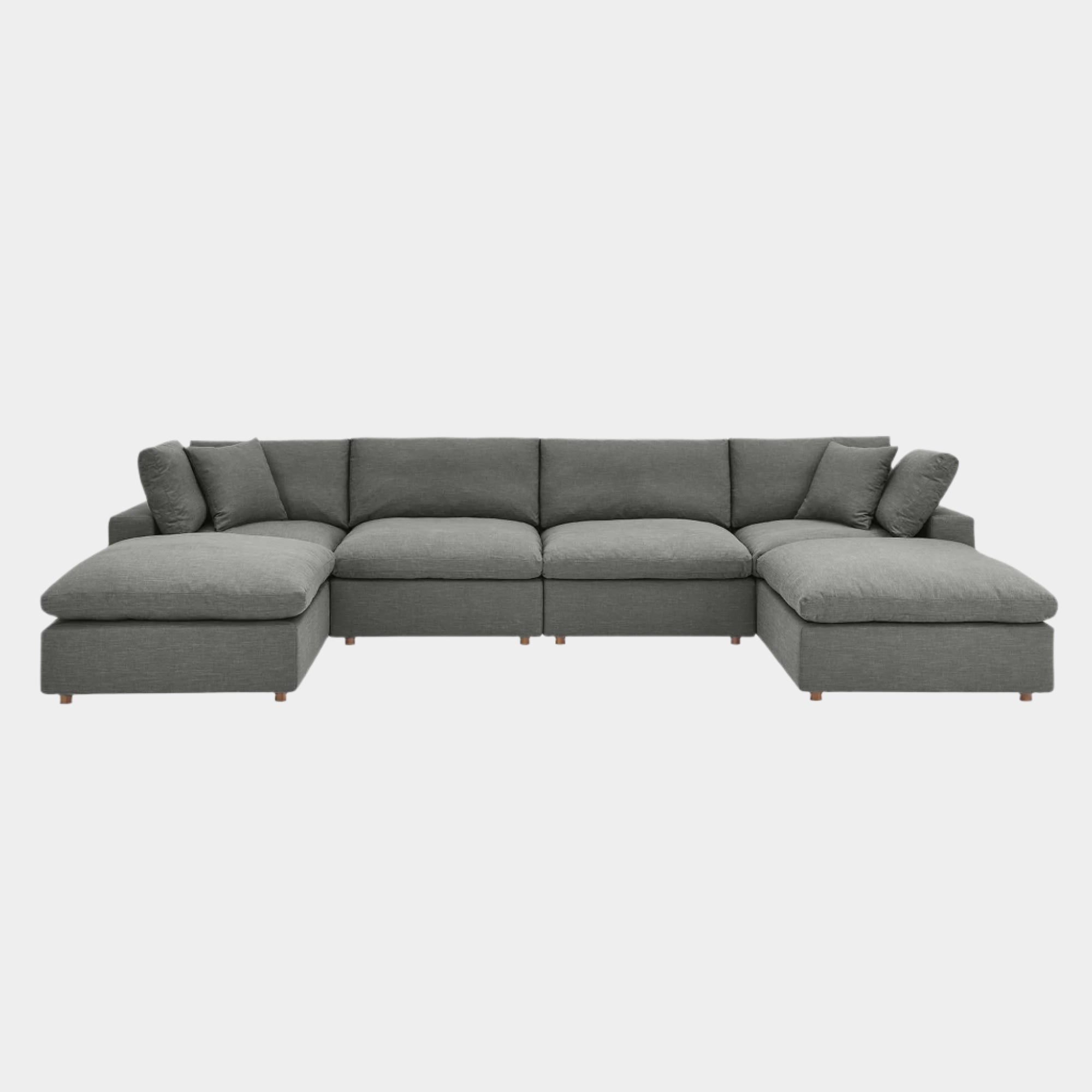 Commix 6-Piece Down Filled Overstuffed Sectional Sofa